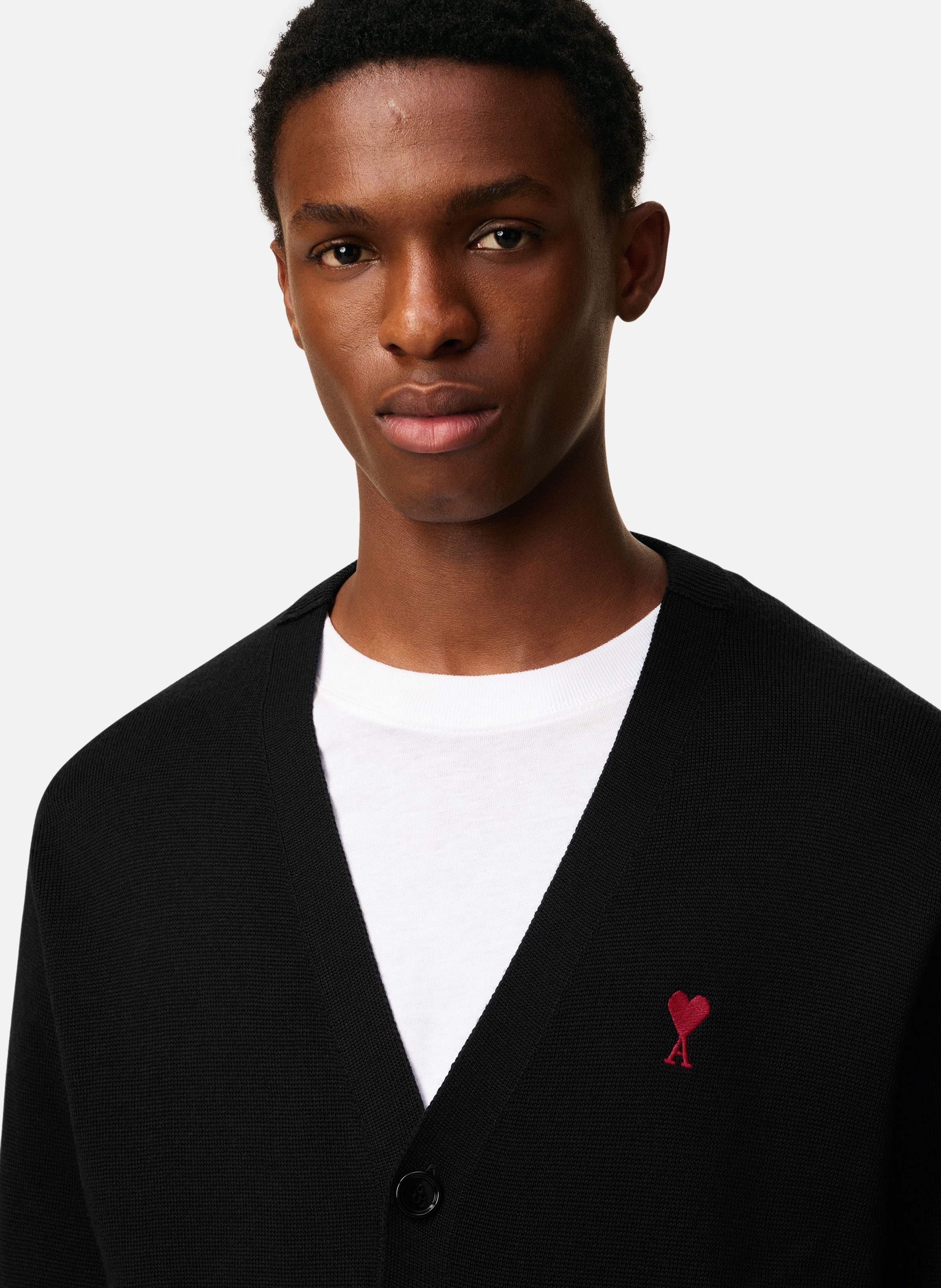 Cardigan ami de coeur en laine AMI PARIS Noir