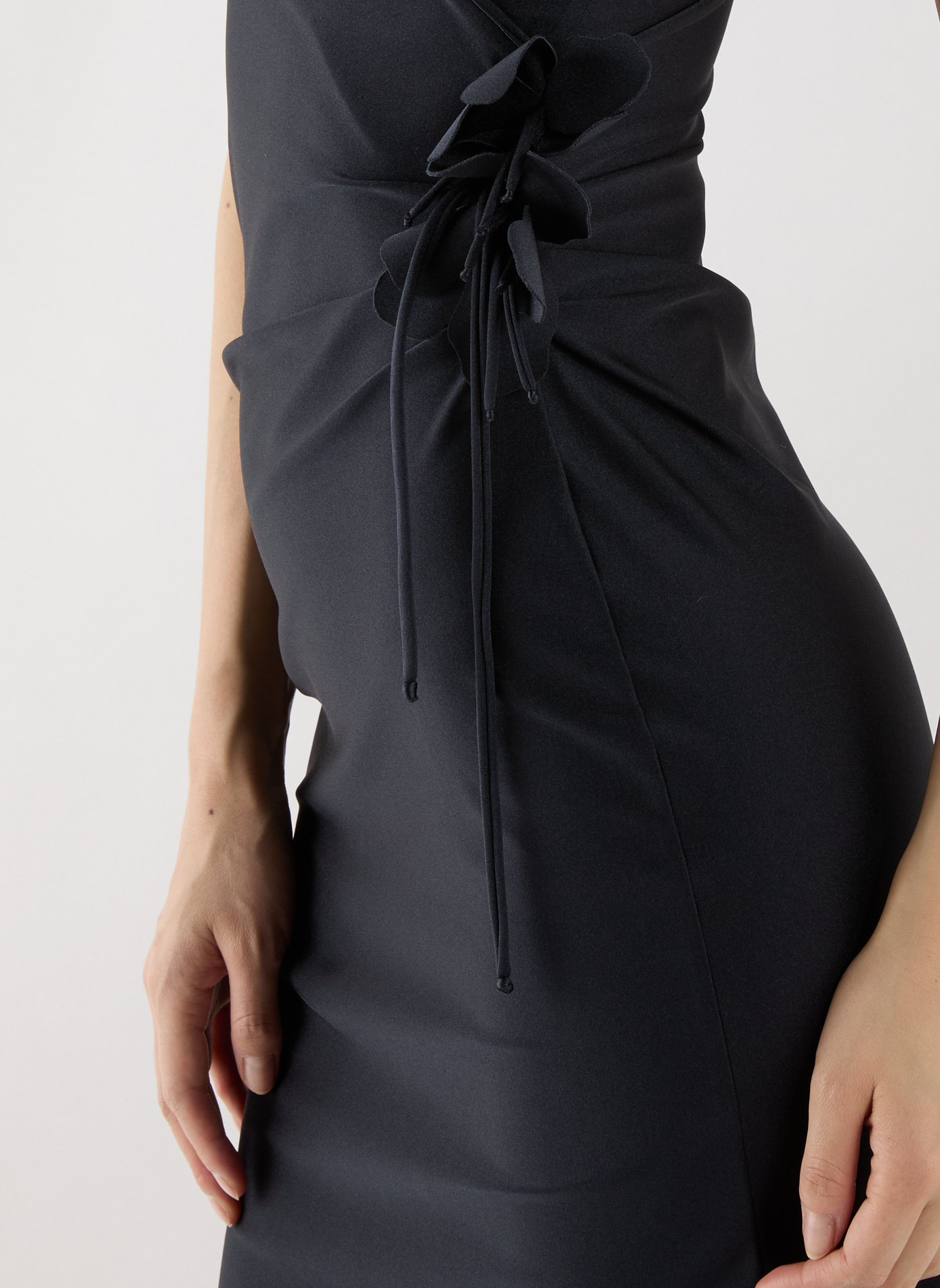 Satin midi dress COPERNI Black