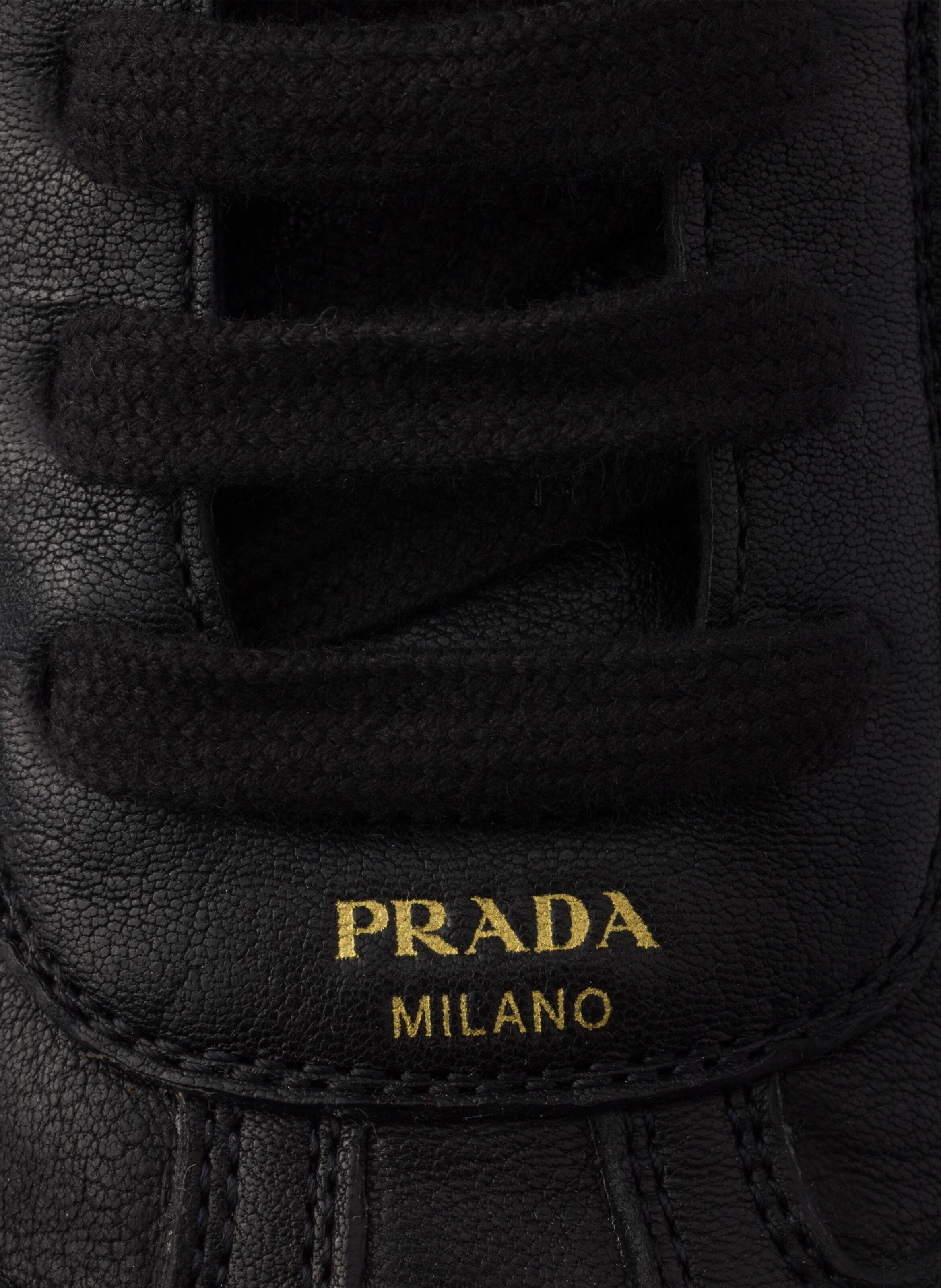 Baskets en cuir nappa montecarlo re-edition 2005 PRADA Noir