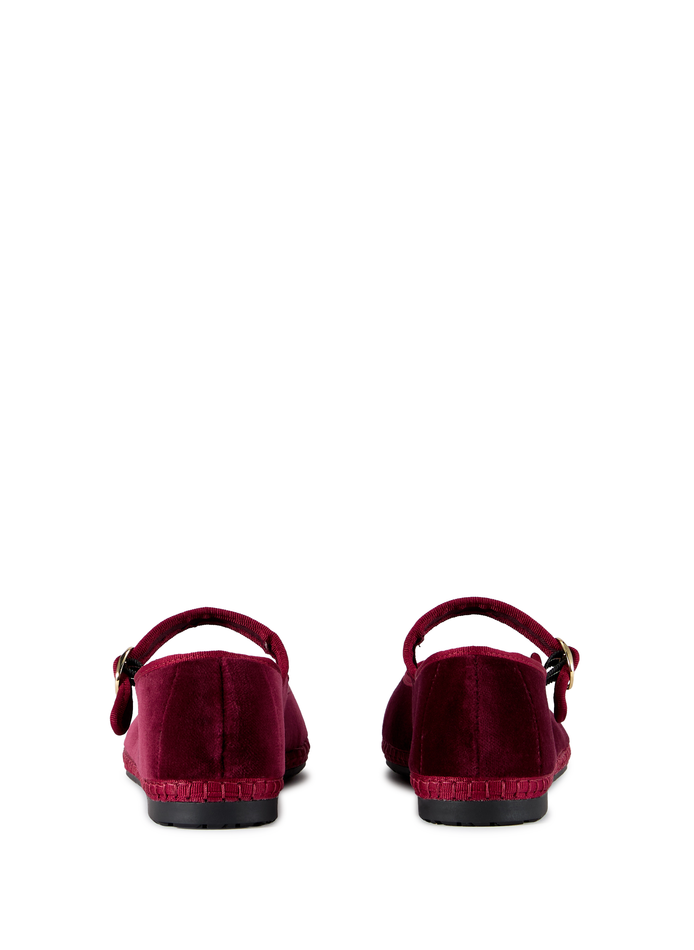 Ballerines velours à boucle métallique en coton mélangé FLABELUS Rouge