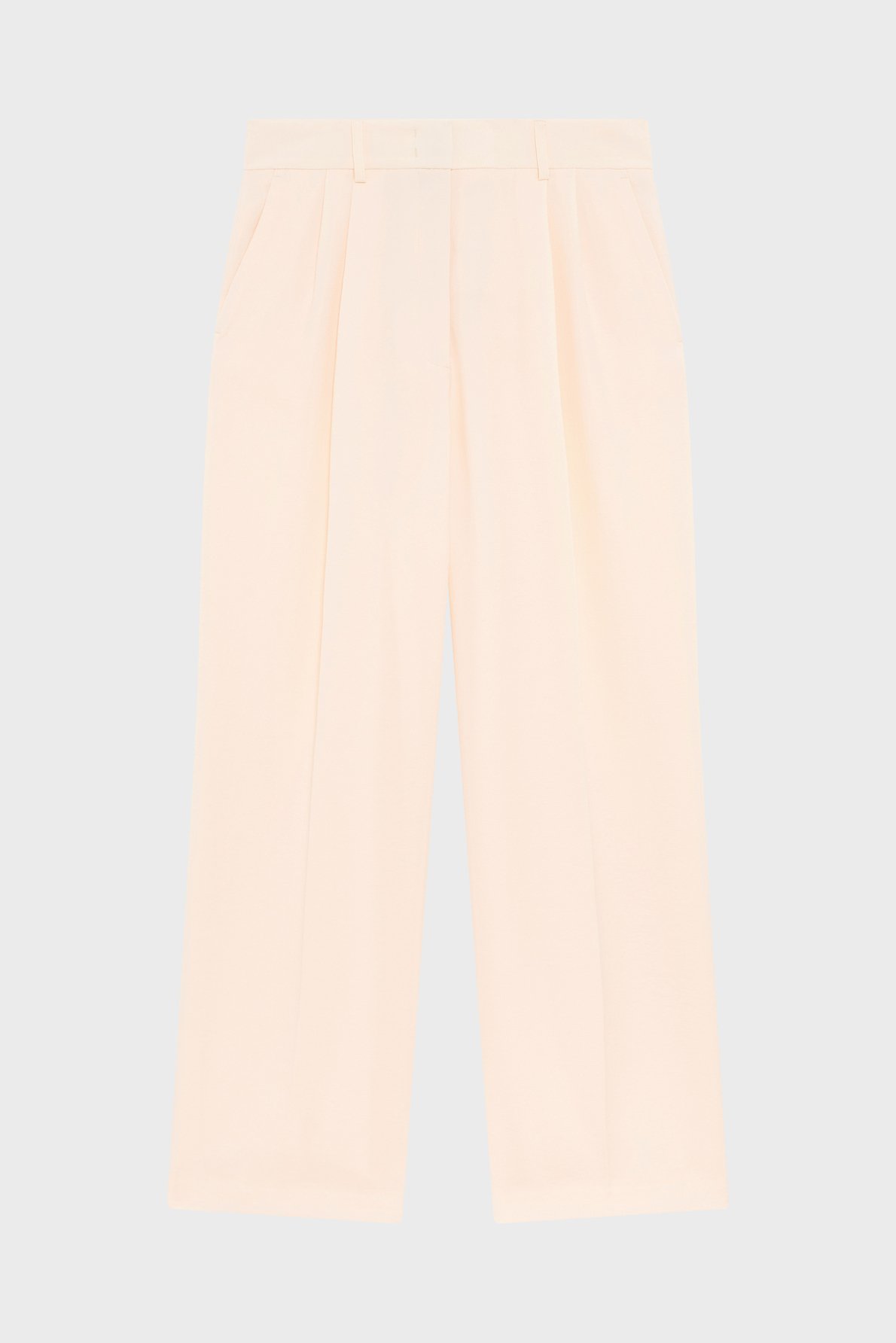 Pantalon à pinces en crêpe - basmaa PABLO Beige