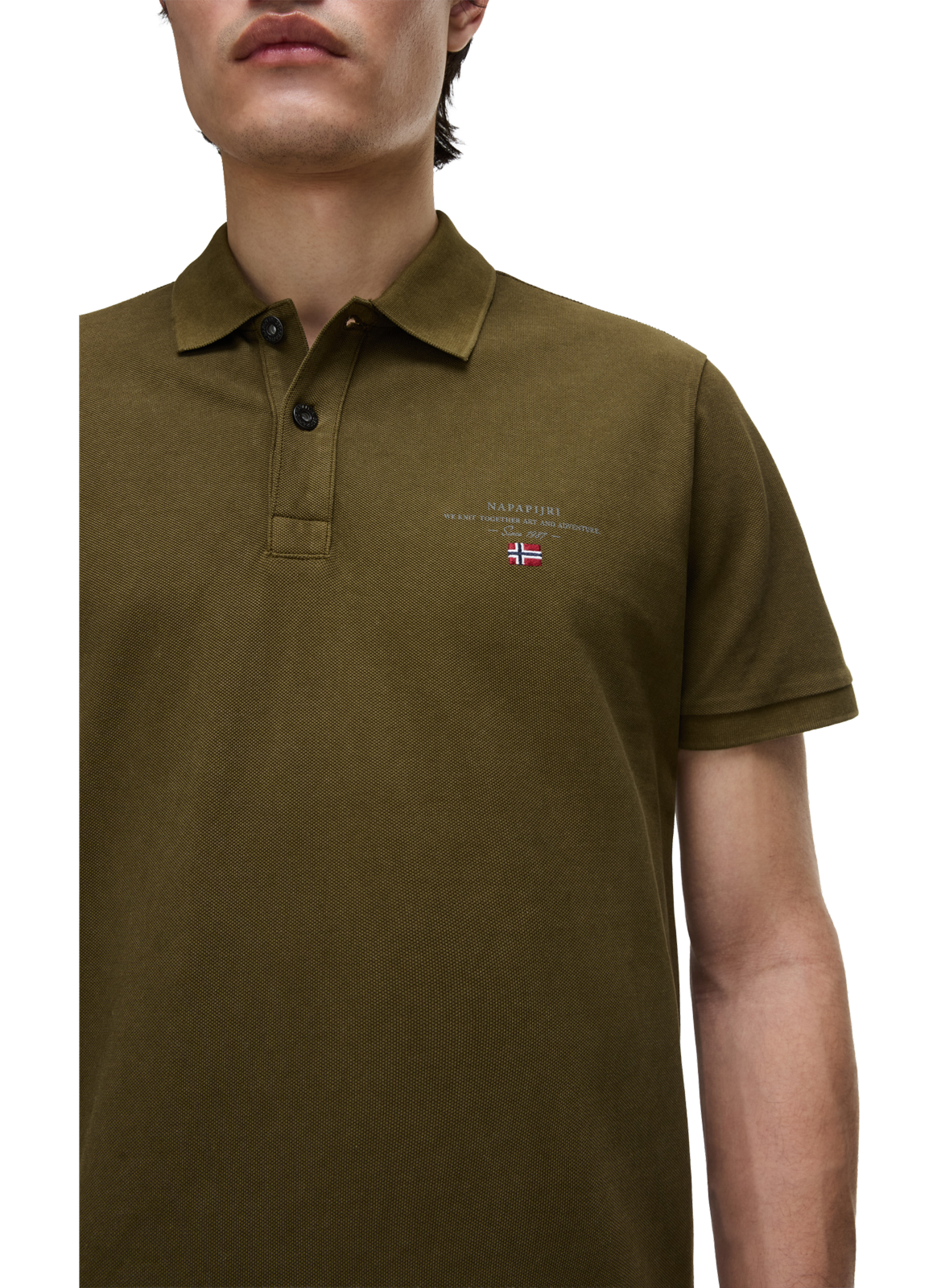 Polo en coton Kaki