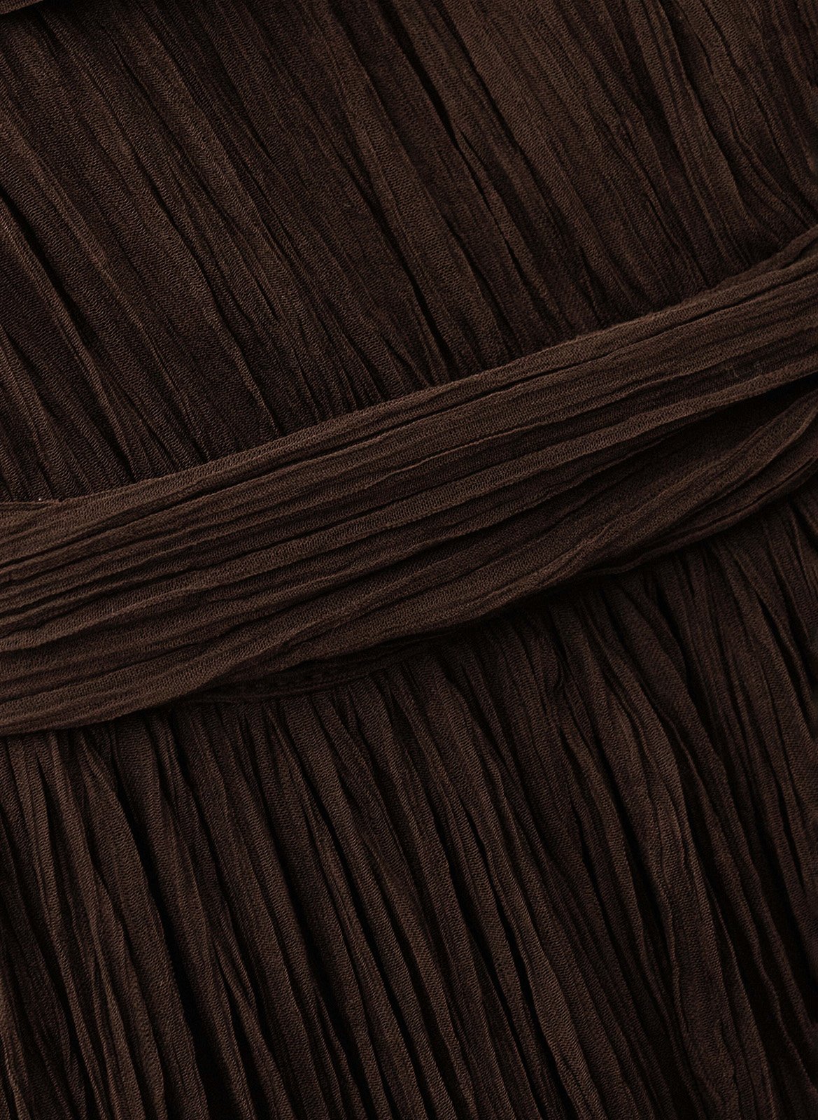 Robe longue plissée unie sans manches tania BA&SH Marron