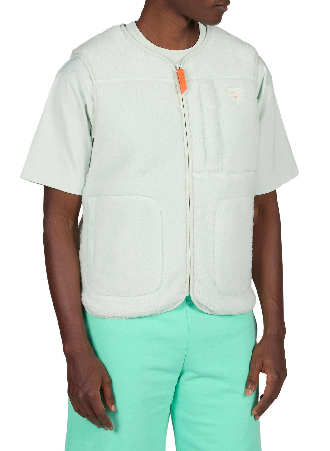 Sherpa sleeveless jacket GERTRUDE ET GASTON Green