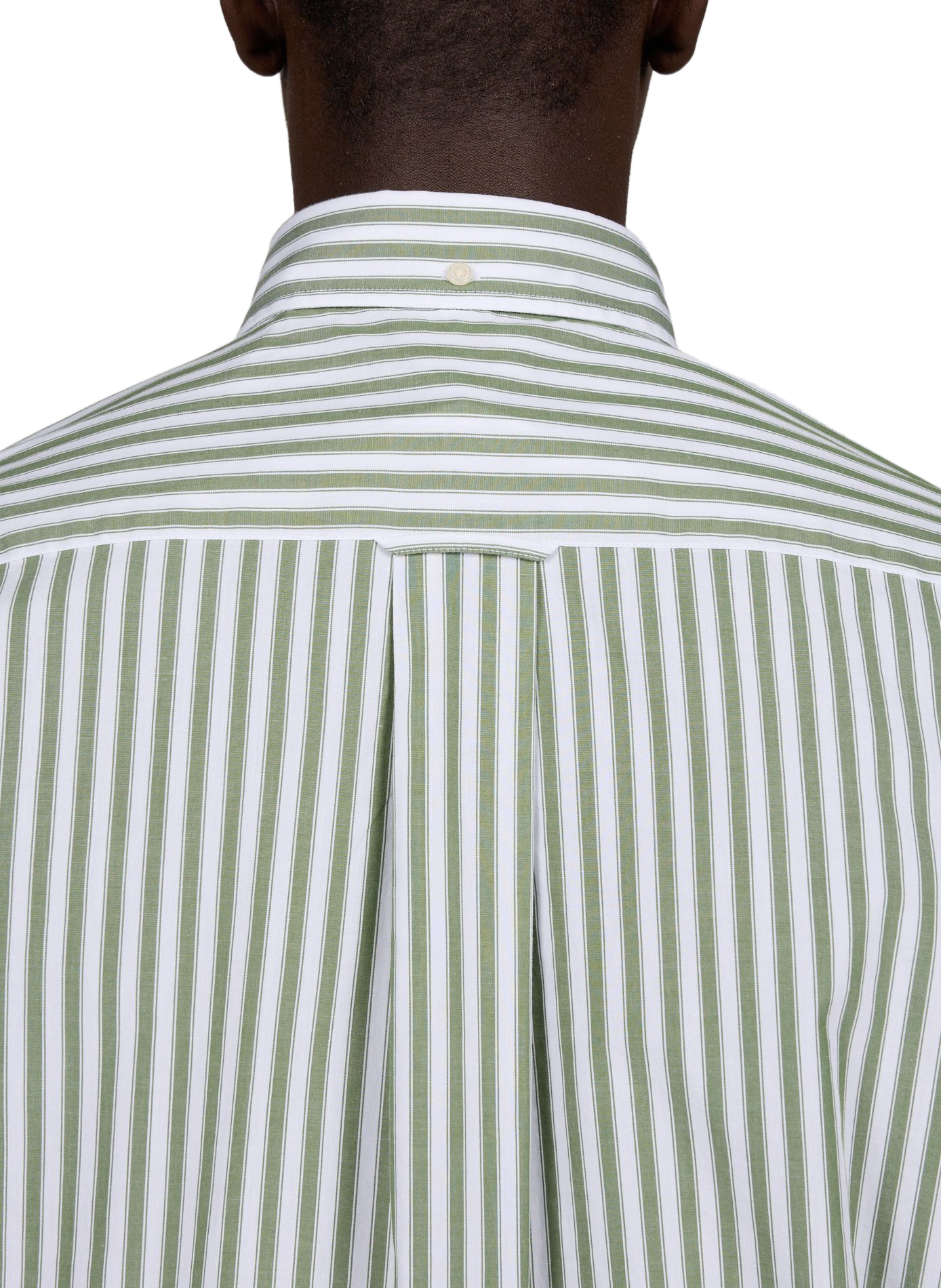 Chemise droite à rayures en coton  GANT Vert