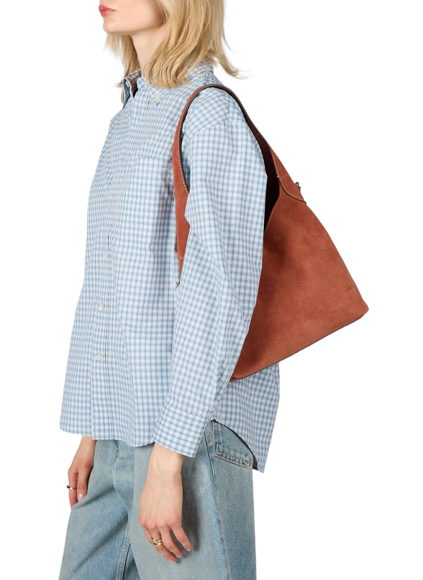 Sac épaule Brooklyn 28 en cuir COACH Marron