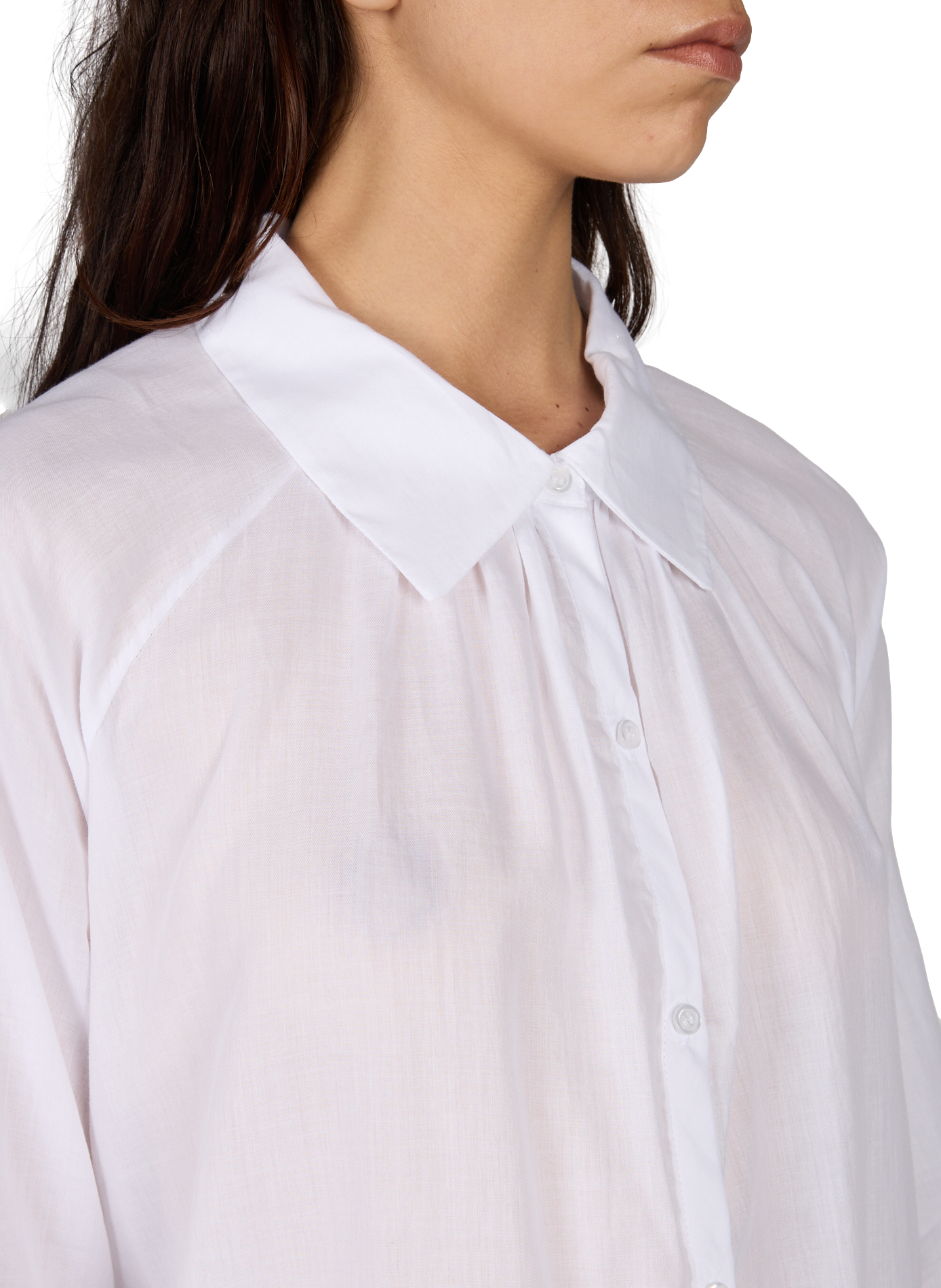 Robe chemise courte en coton D NU D Blanc