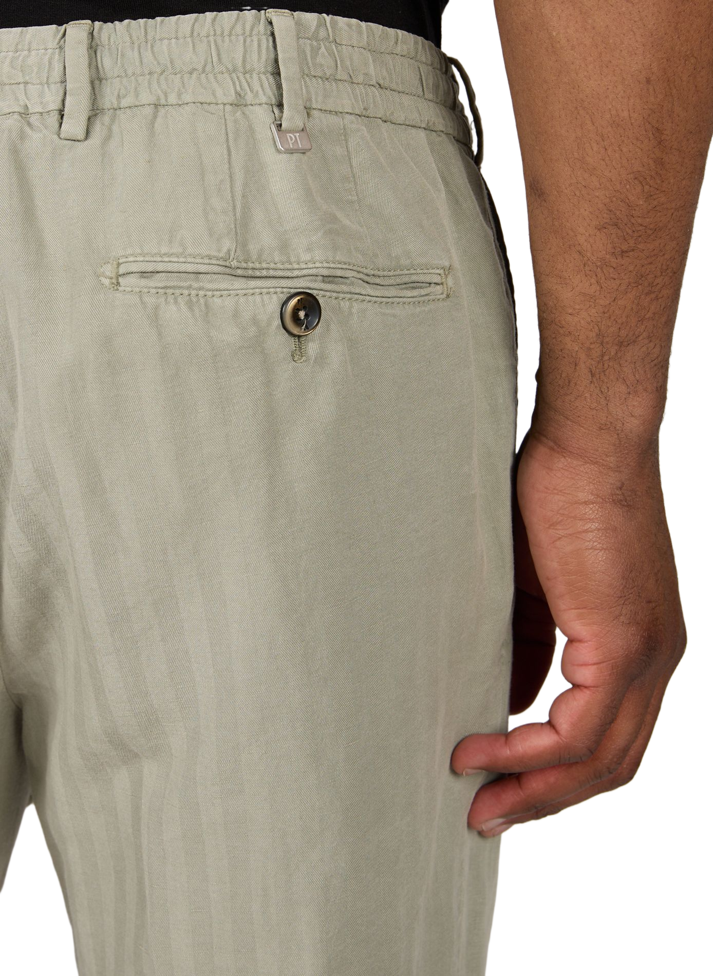 Trousers with ties PT01 Green
