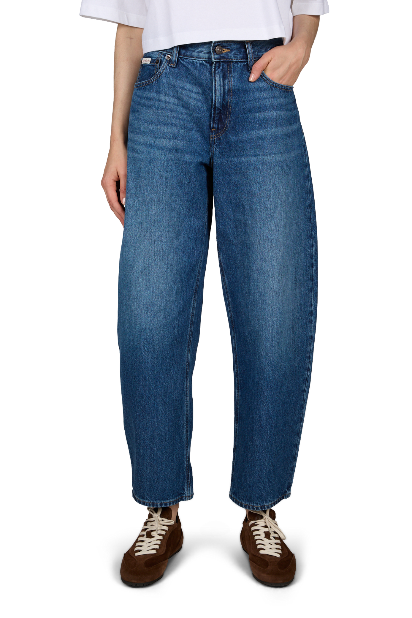 Jean ample en coton CALVIN KLEIN Bleu