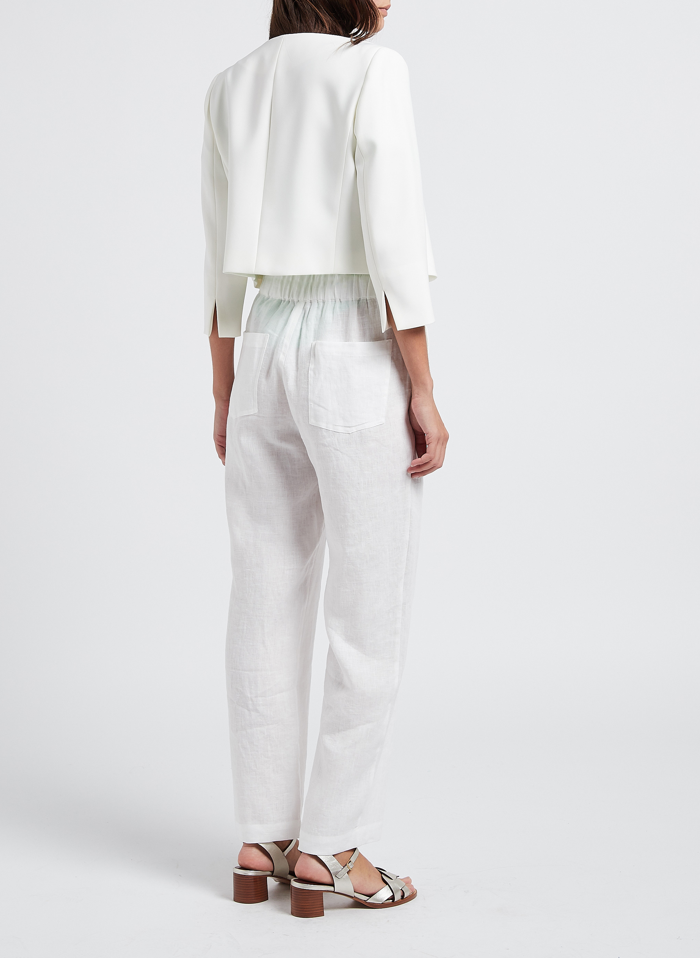 Veste courte droite lalie bis MAISON 123 Blanc