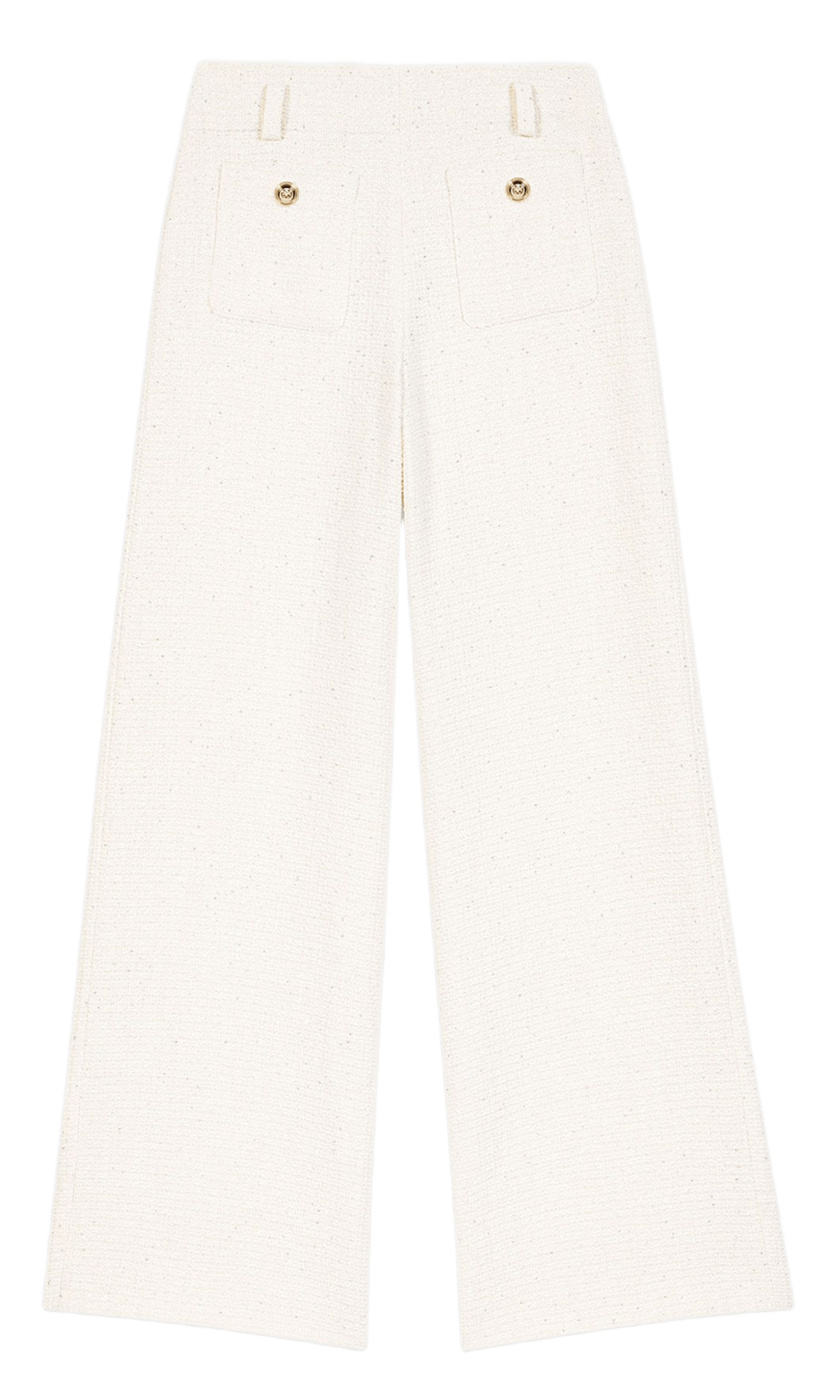 Pantalon large en tweed MAJE Beige