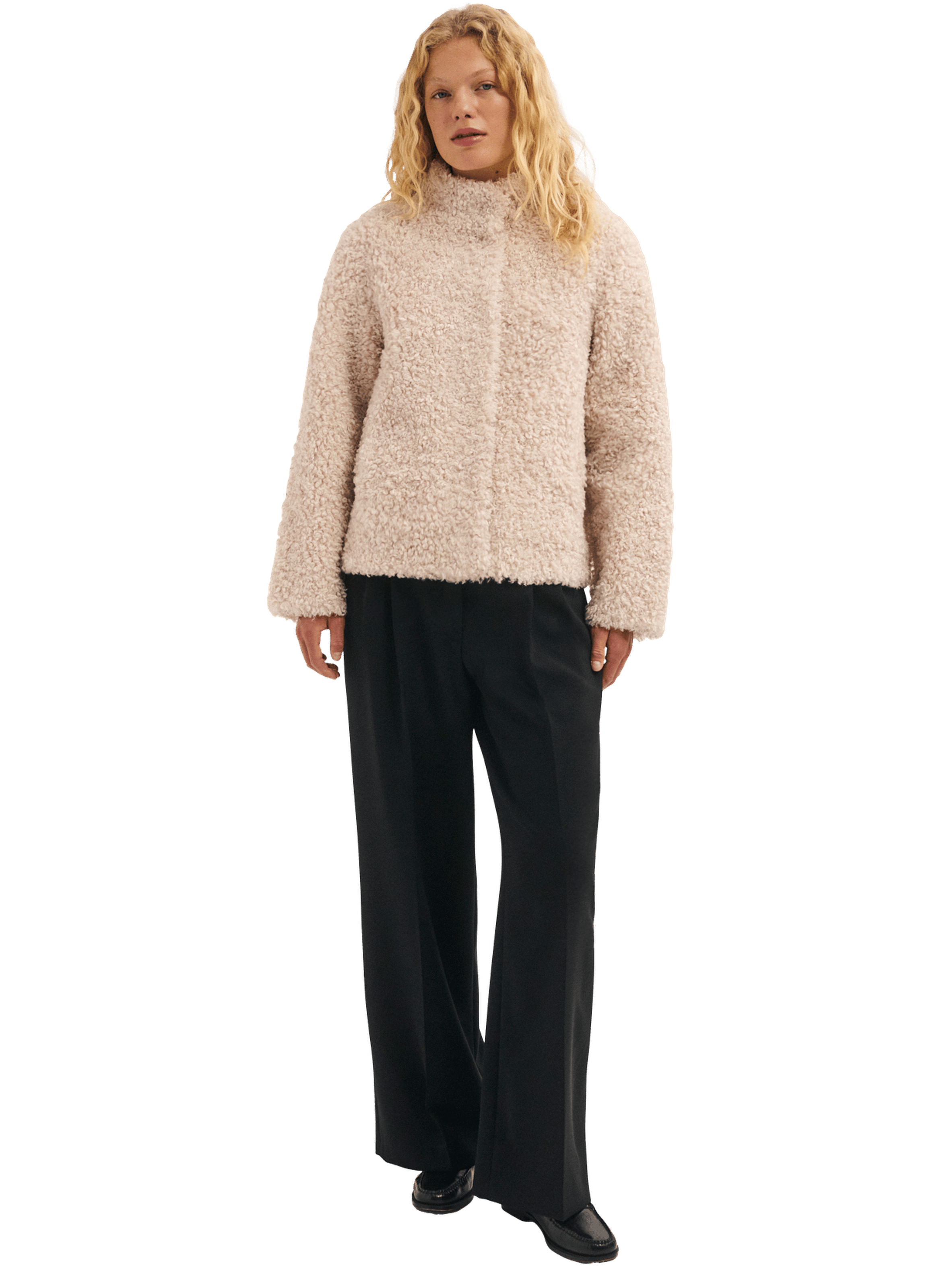 Manteau court en fausse fourrure - amil PABLO Beige