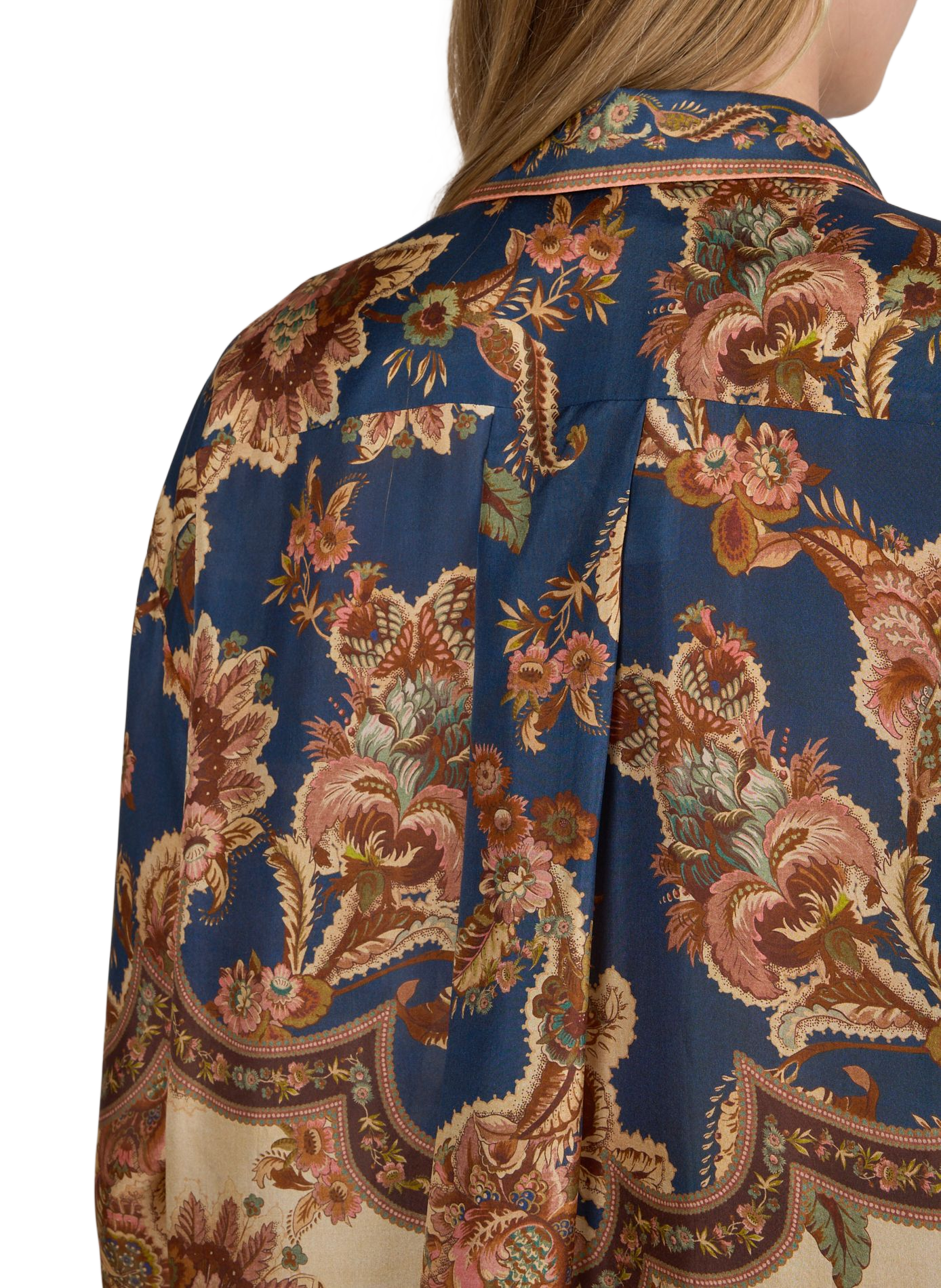 Weites Seidenblusenshirt Aster ZIMMERMANN Blau