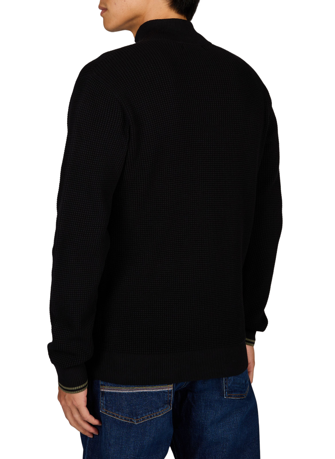 Geprägter Baumwollpullover FRED PERRY Schwarz