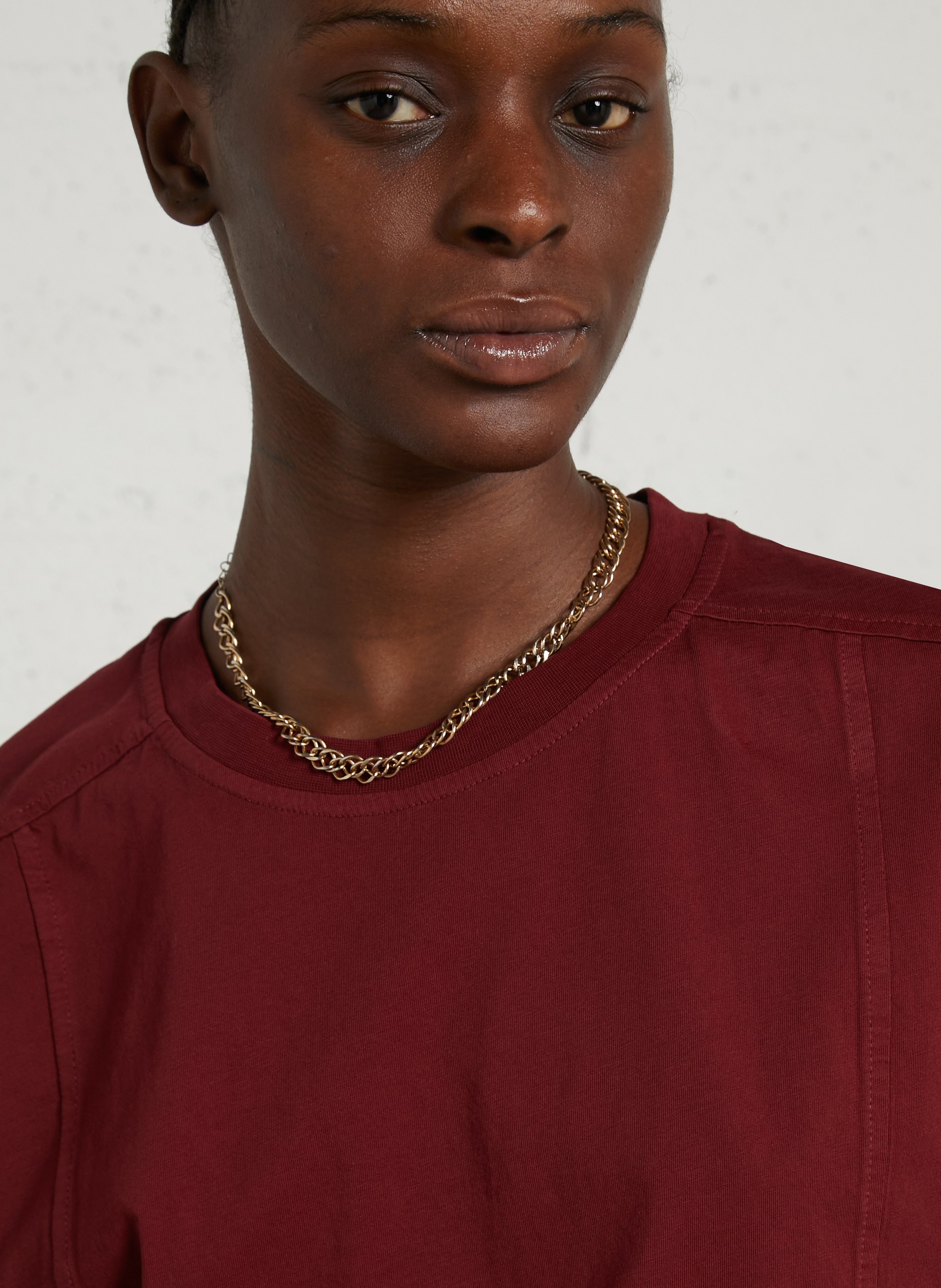 Tee-shirt ample col rond en coton timeo | Rouge MAISON 123 Femme