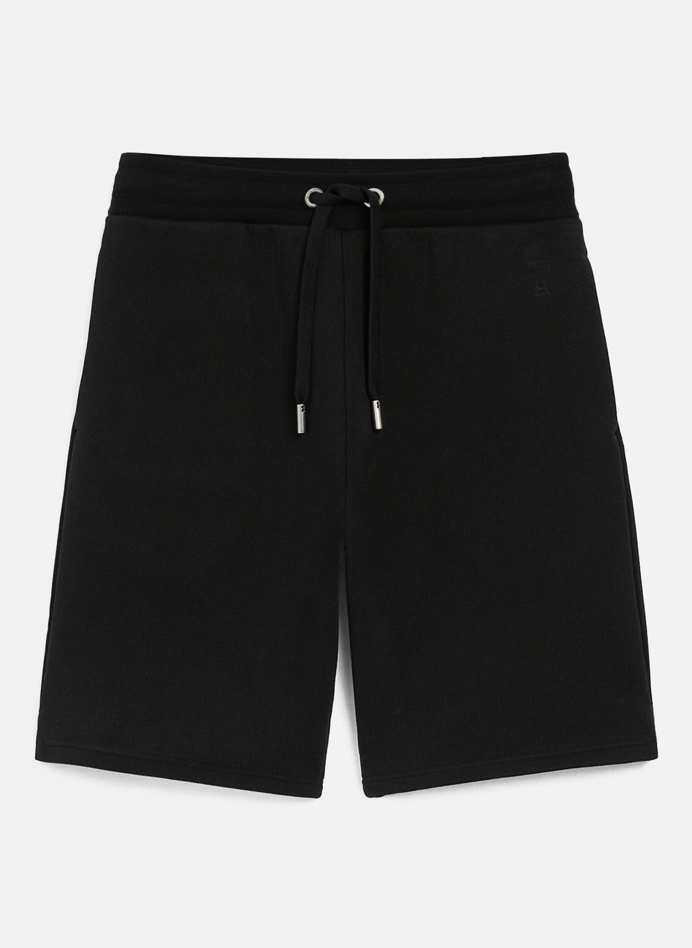 Short en coton ami de coeur embossé AMI PARIS Noir