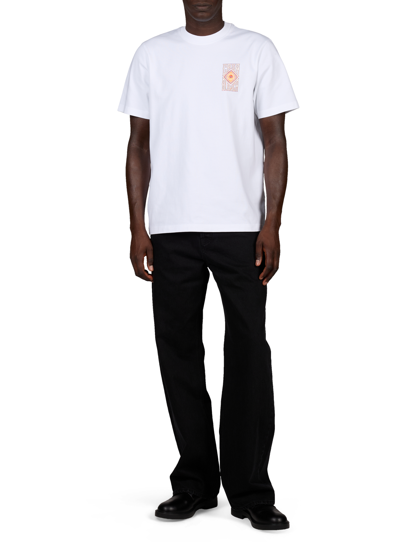 Straight fit Hermons Mirage cotton T-shirt CASABLANCA PARIS White