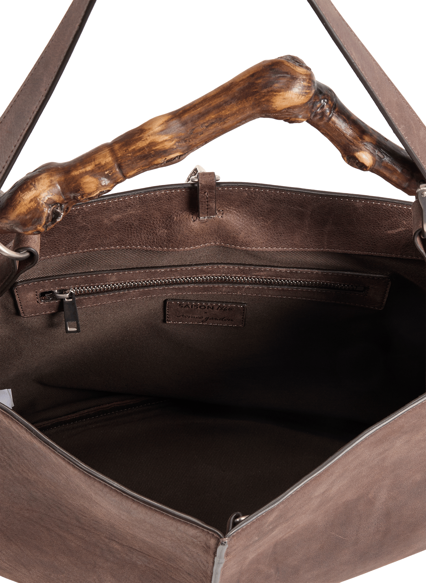 Heritage leather tote bag SAISON 1865 Brown