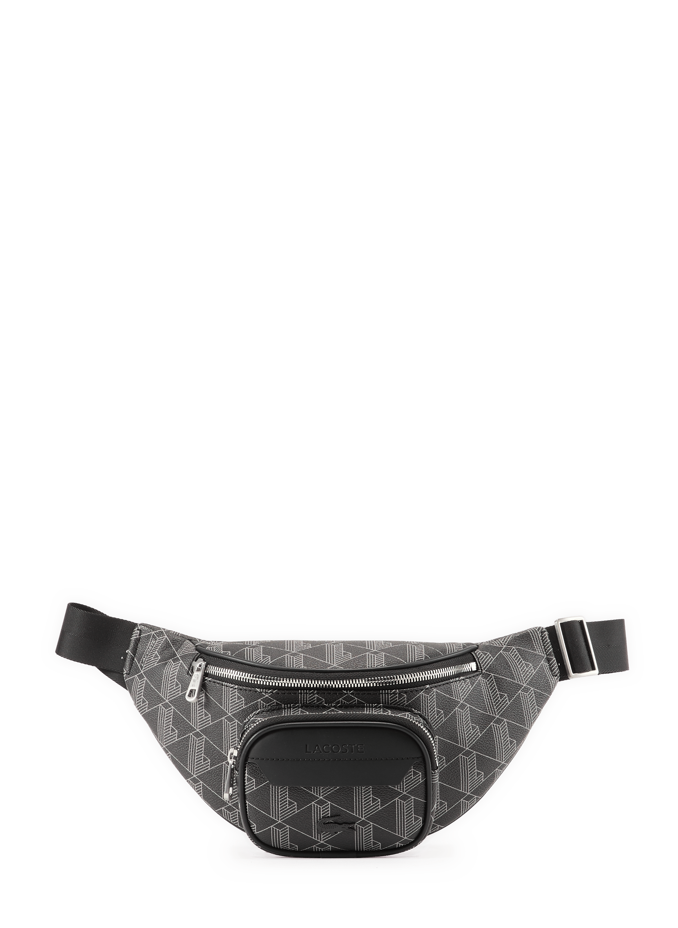 Gürteltasche mit Reißverschluss aus Jacquard LACOSTE Grau