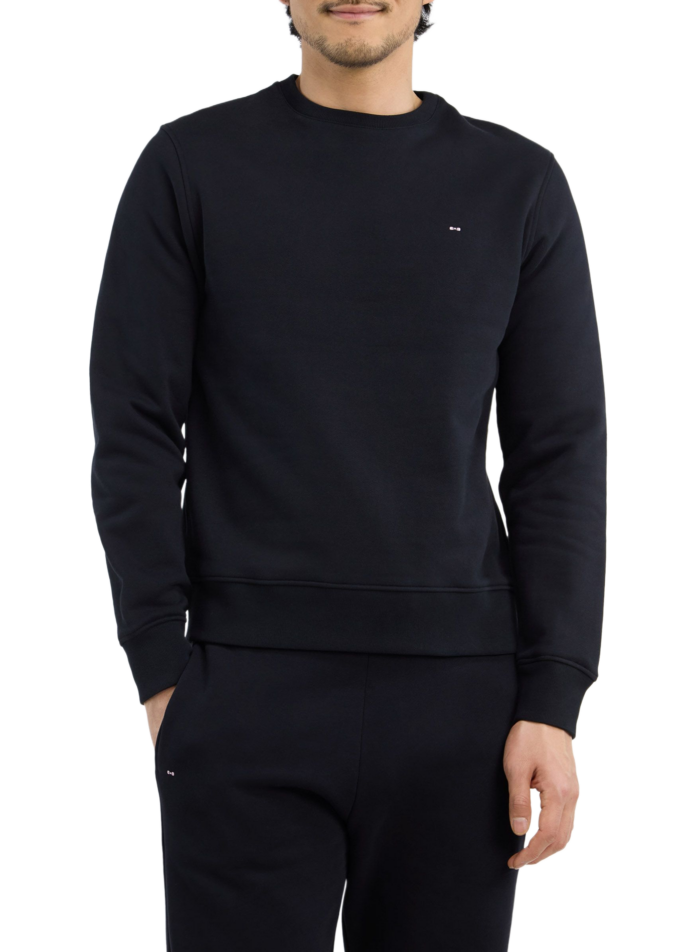 Sweat col rond en coton | Zwart EDEN PARK Heren