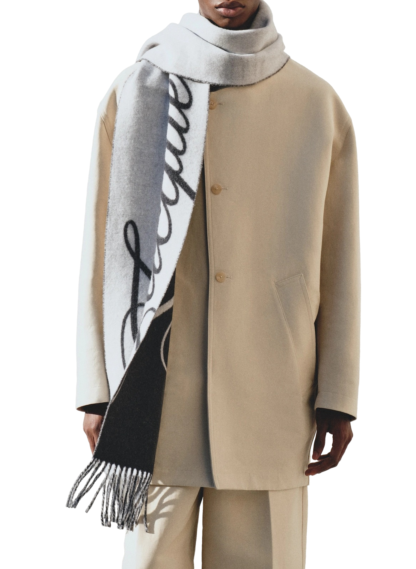 L'écharpe Atelier en laine JACQUEMUS Grey