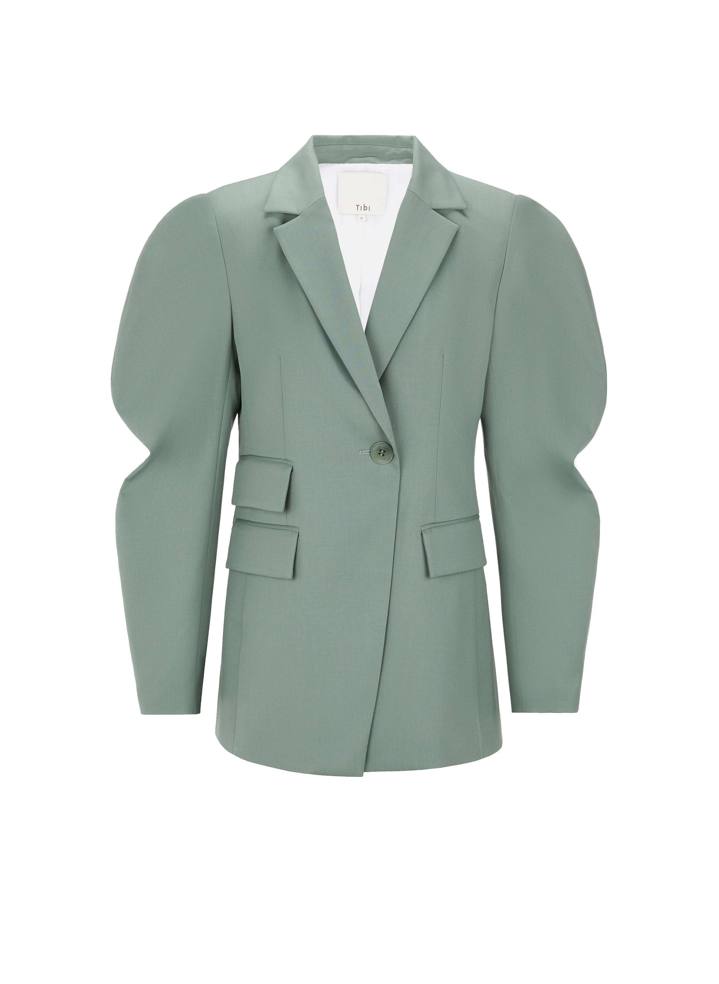 Blazer à manches festonnées en laine