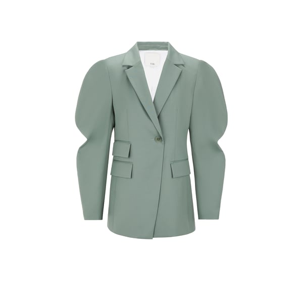 Blazer à manches festonnées en laine