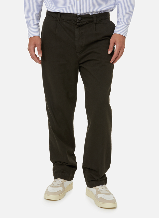 SAISON 1865 slim-fit cotton-blend trousers