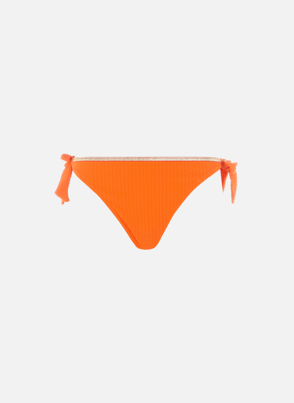 LA NOUVELLE Textured bikini bottoms Orange