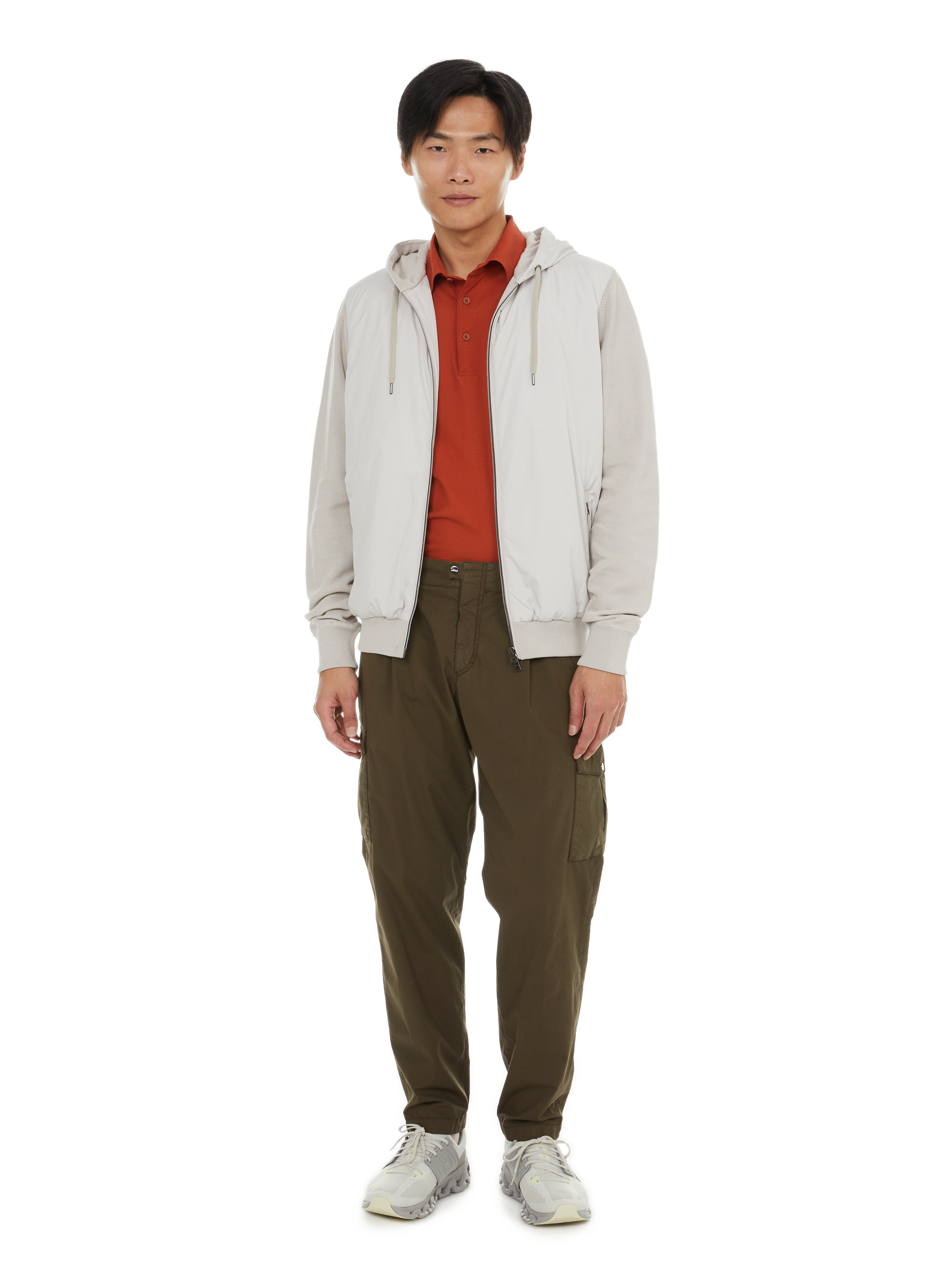 Bi-material blazer jacket HERNO Grey