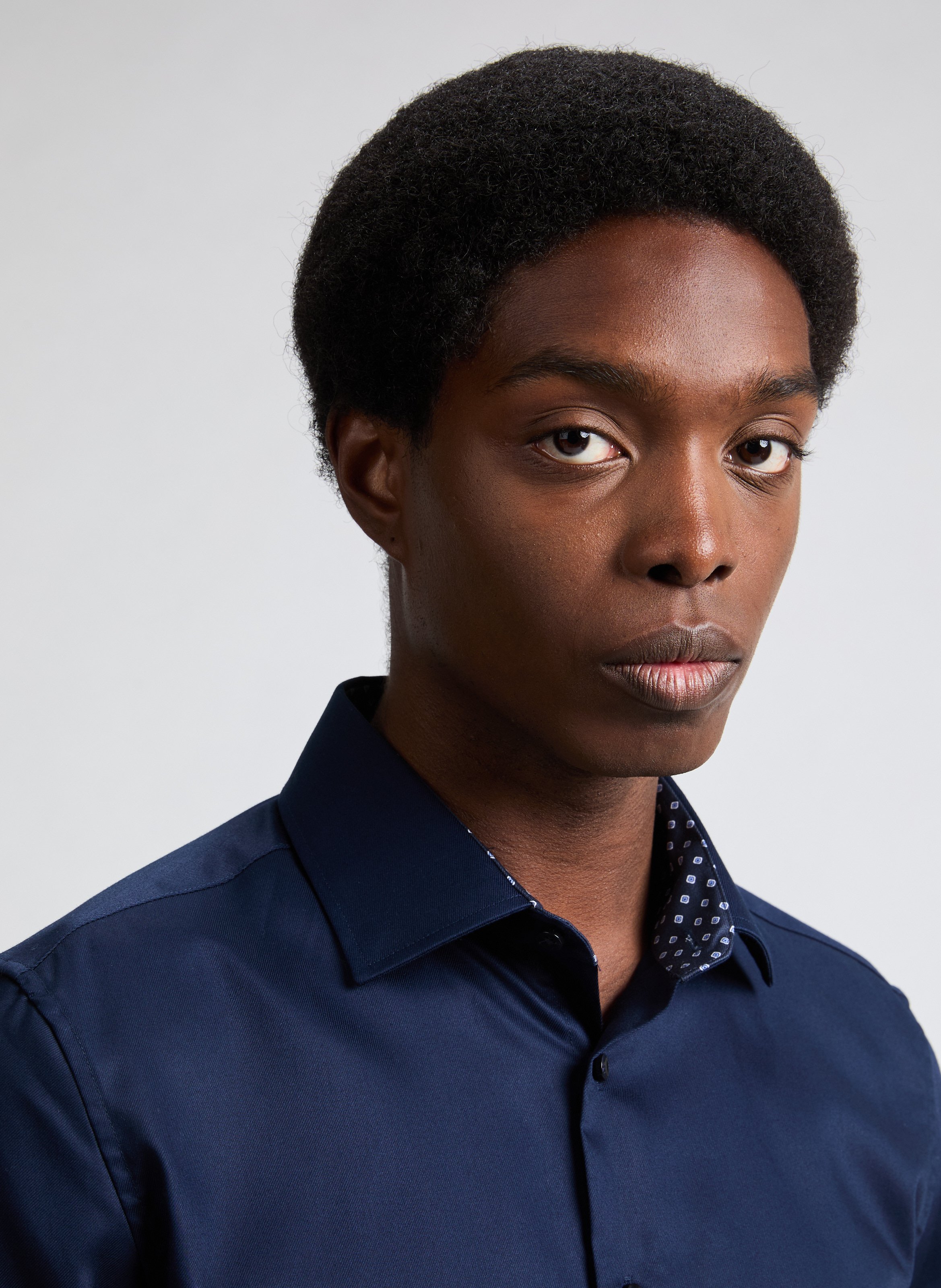 Chemise slim en coton SEIDENSTICKER Bleu