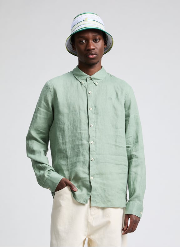 Chemise unie en lin Vert by TIMBERLAND TIMBERLAND Chemise unie en lin Vert