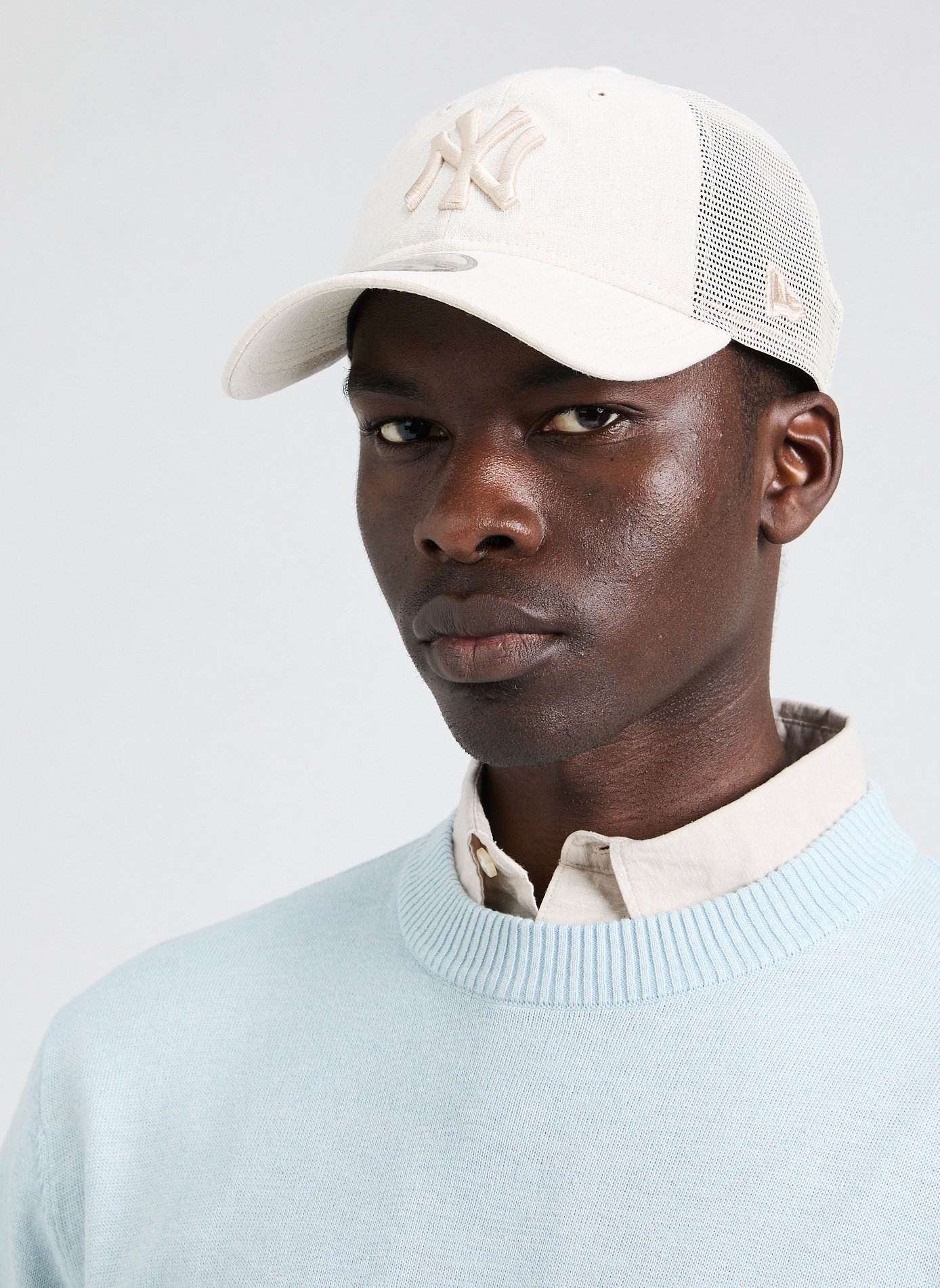 Linen-blend baseball cap NEW ERA Beige