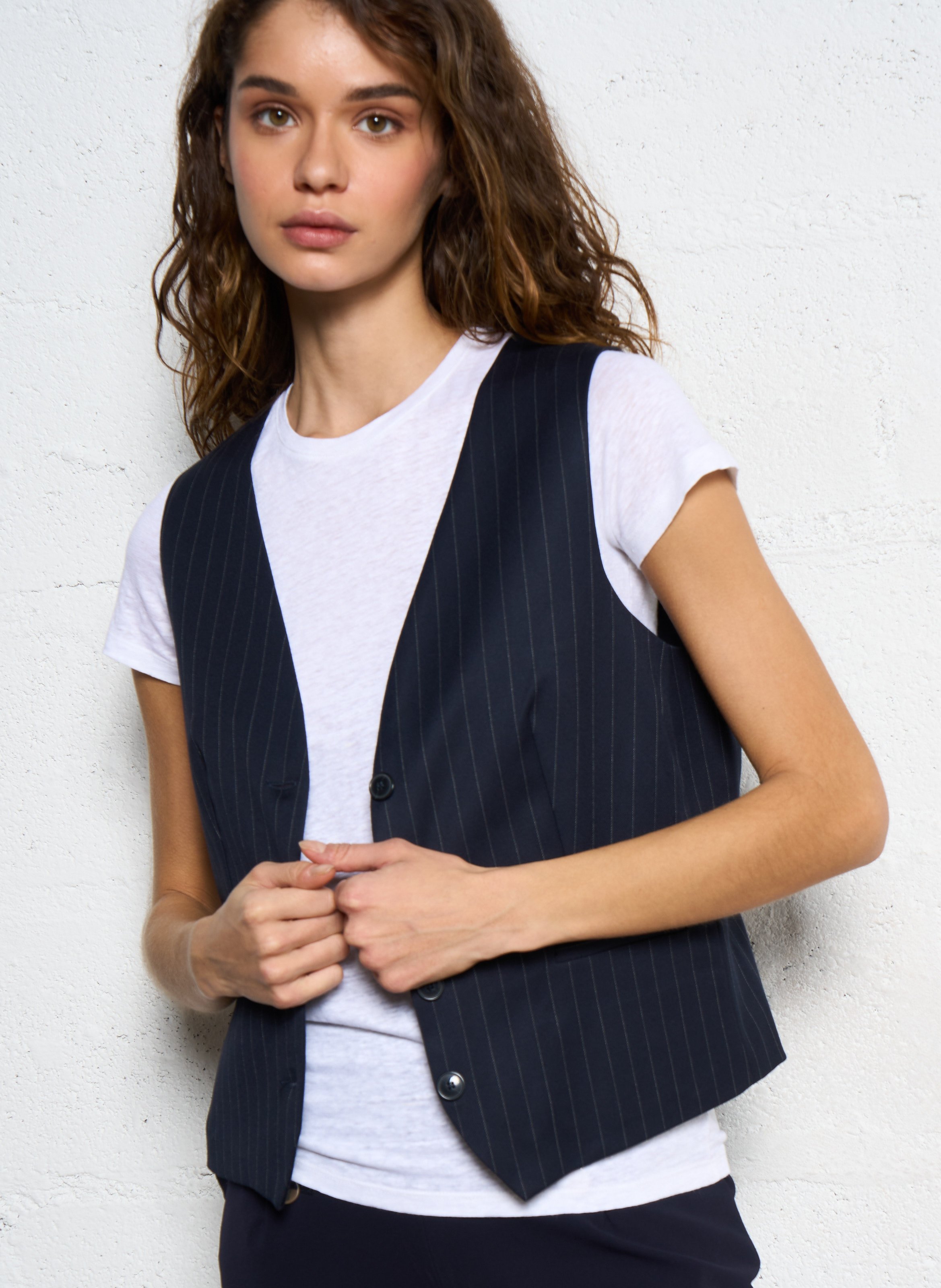 Veste col v à rayures abel bis MAISON 123 Bleu