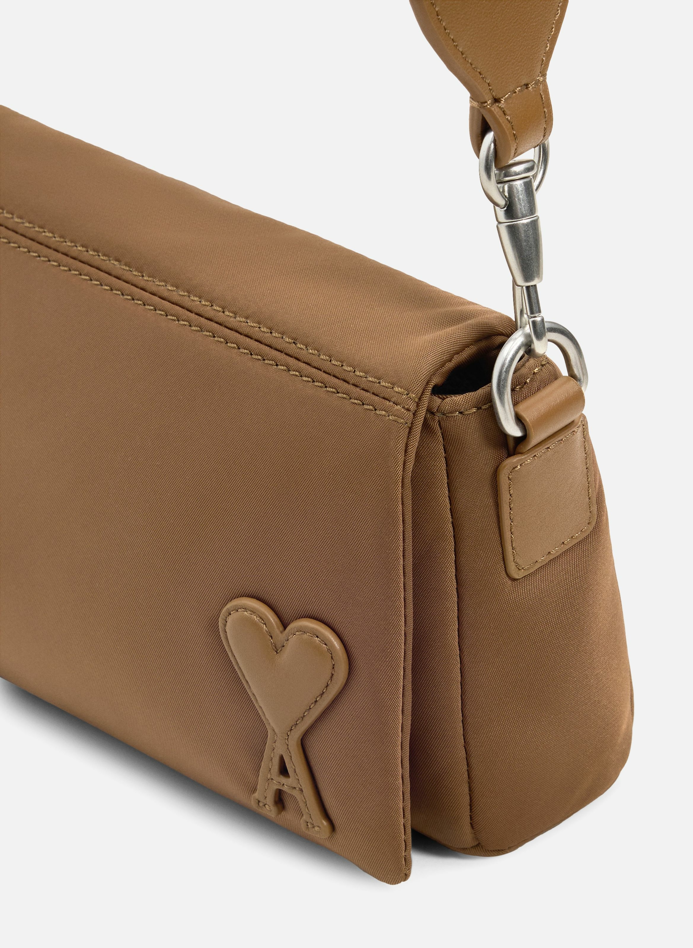 Sac lunch box marcel unisexe en nylon AMI PARIS Marron