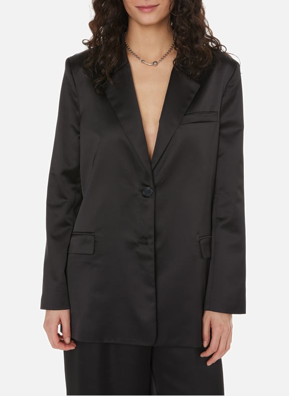 Veste satinée Noir by SAISON 1865 SAISON 1865 Veste satinée Noir