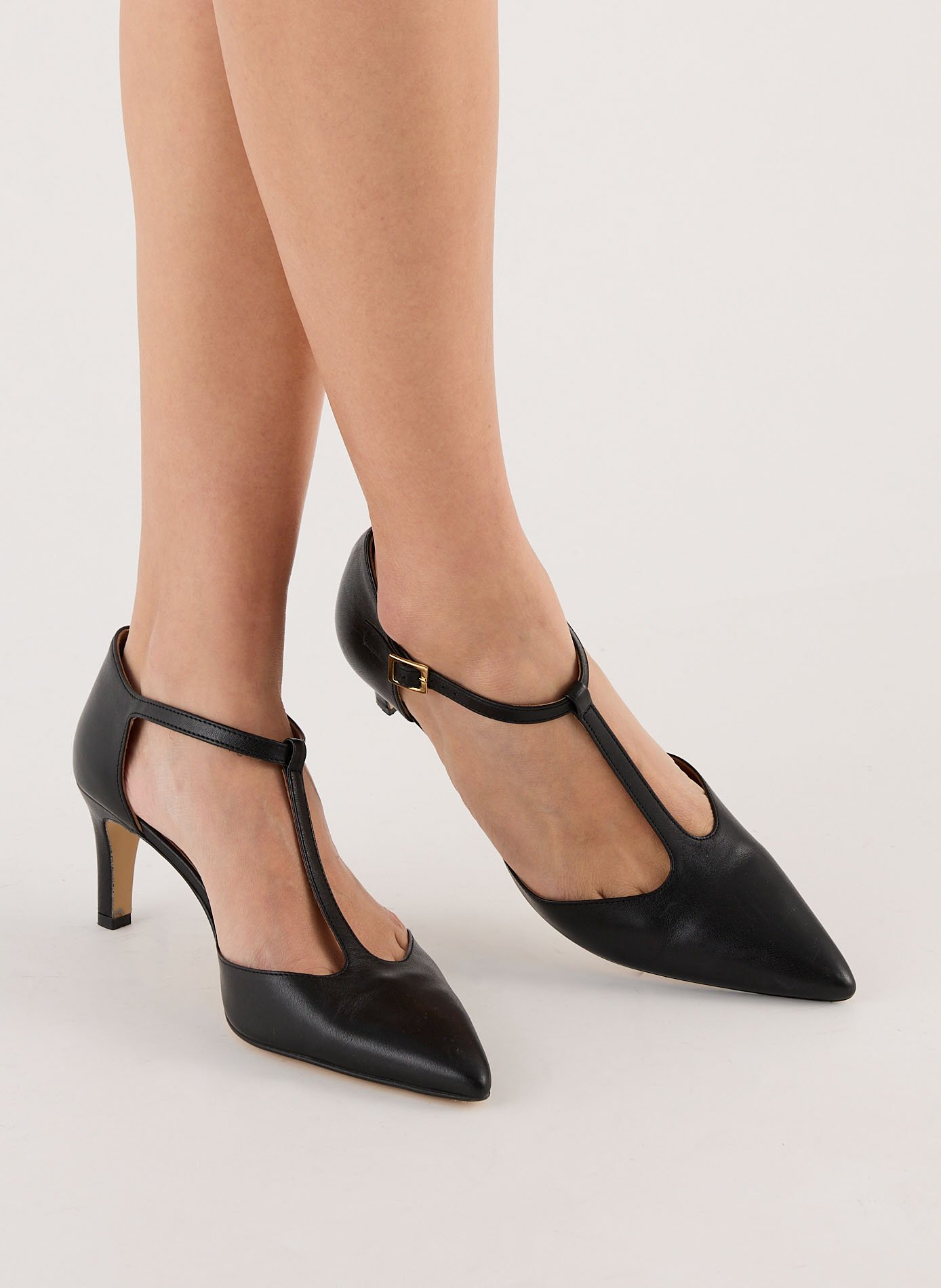 Escarpins Salomé en cuir  SAISON 1865 Noir