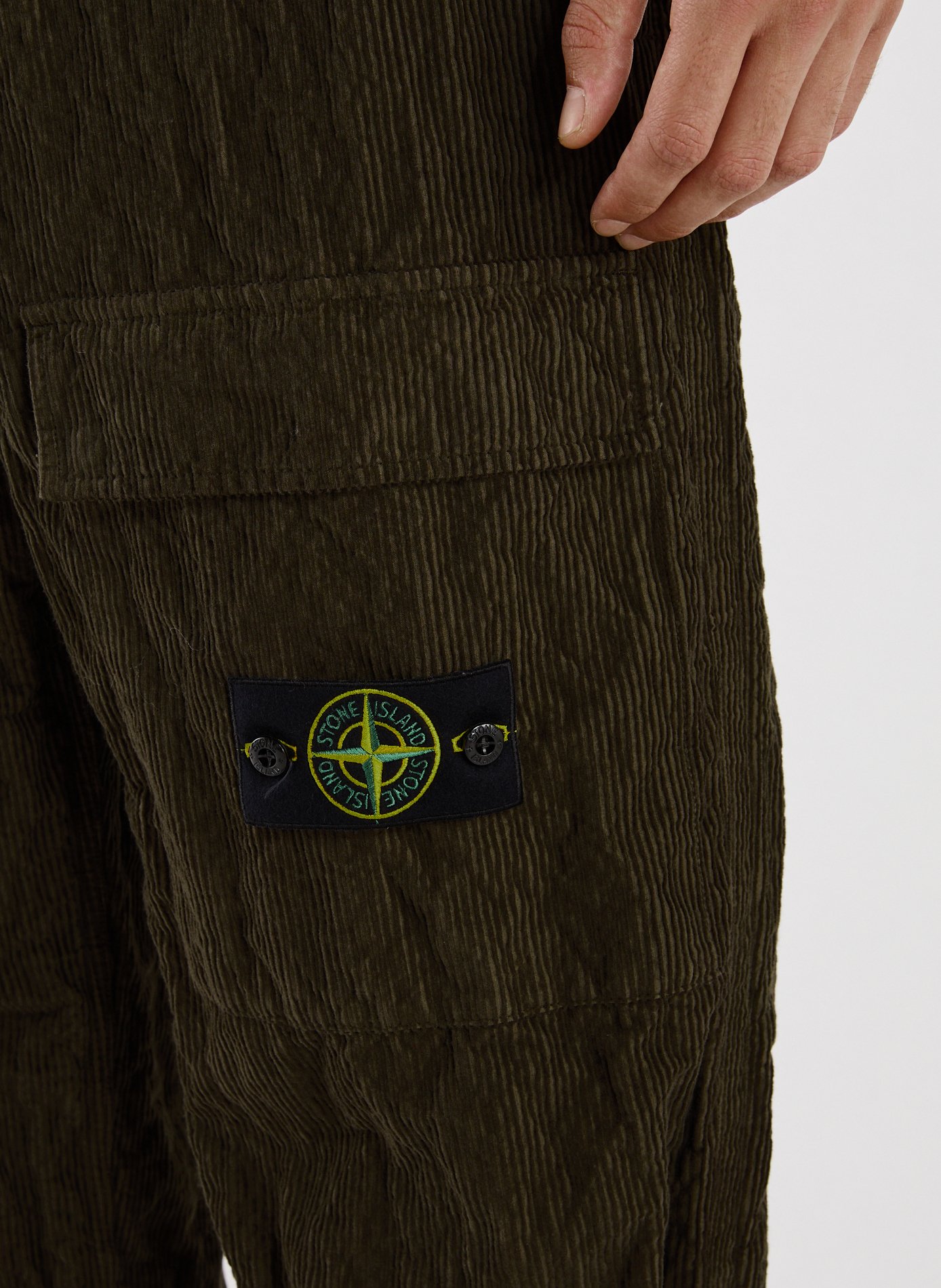 Pantalon cargo en coton mélangé STONE ISLAND Vert