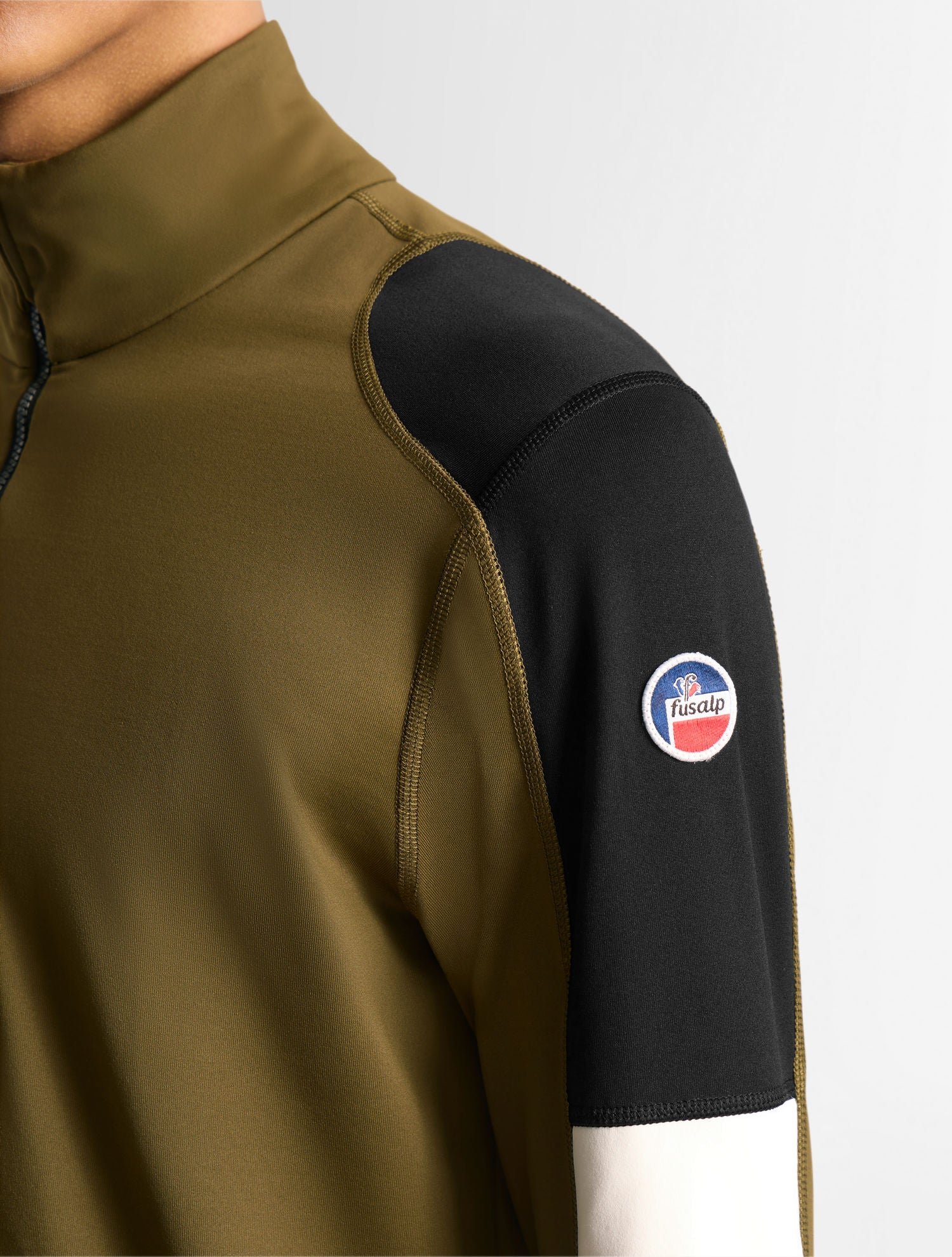 Sous pull de ski pravio col montant  coupe regular Marron