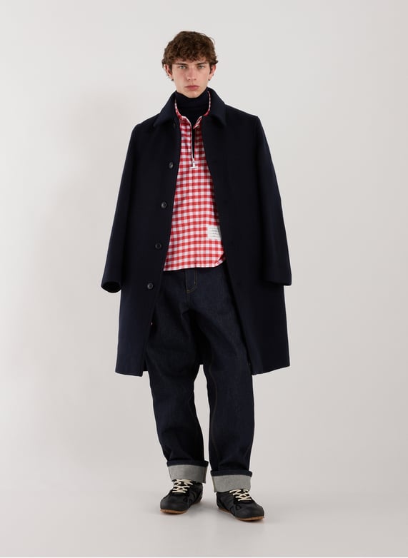 Manteau col classique en laine mélangée | Bleu by CLOSED Manteau col classique en laine mélangée Bleu