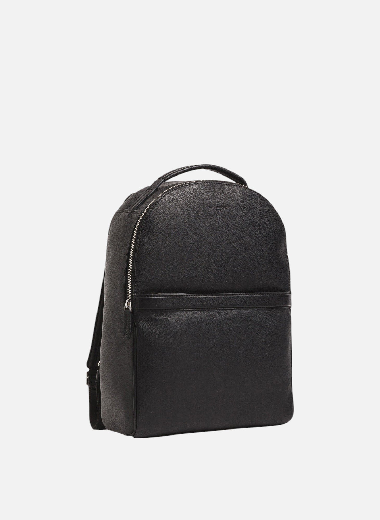 Sac à dos zippé charles en cuir grainé LE TANNEUR Noir