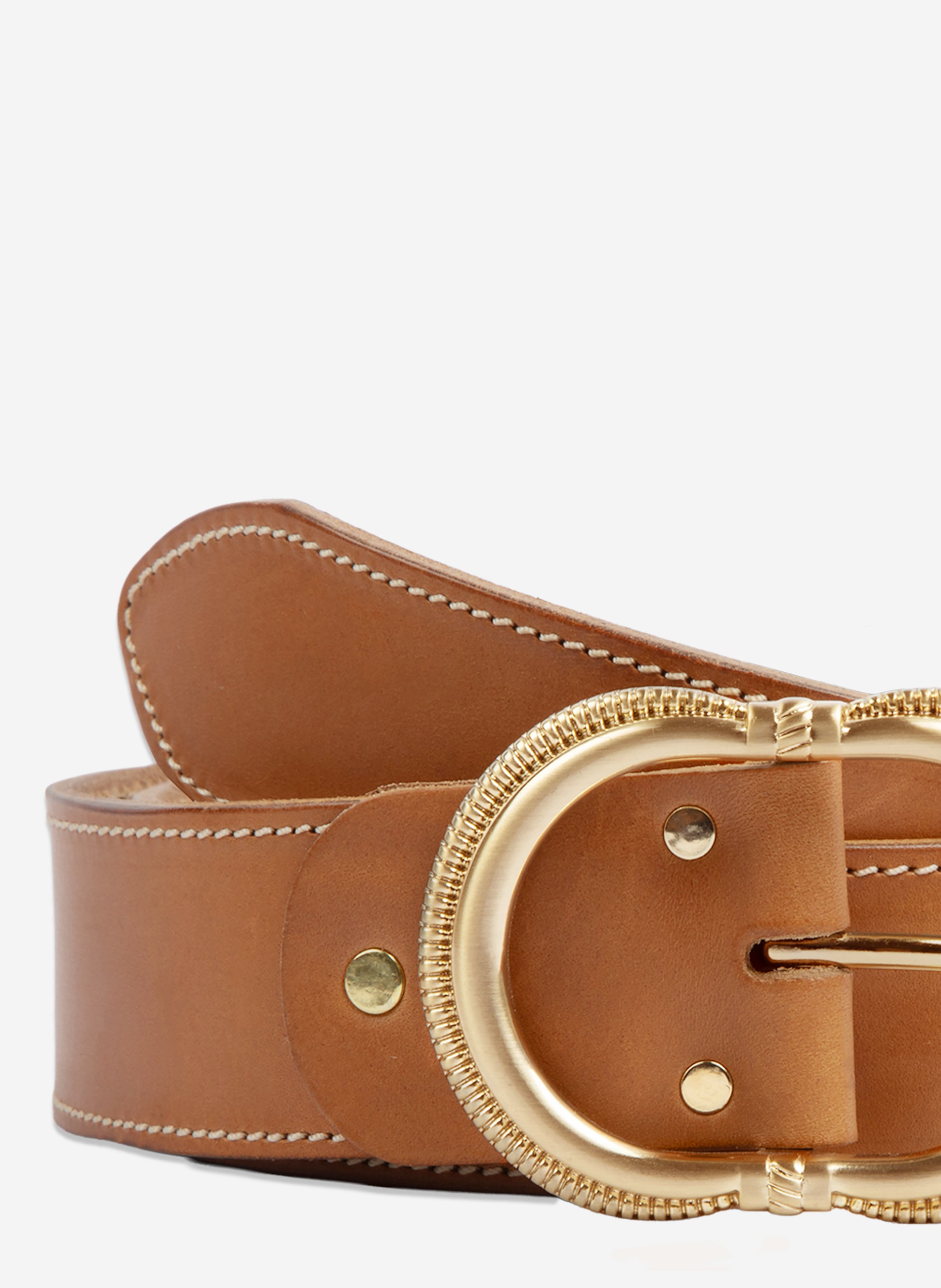 Ceinture honfleur cuir JULES & JENN Marron