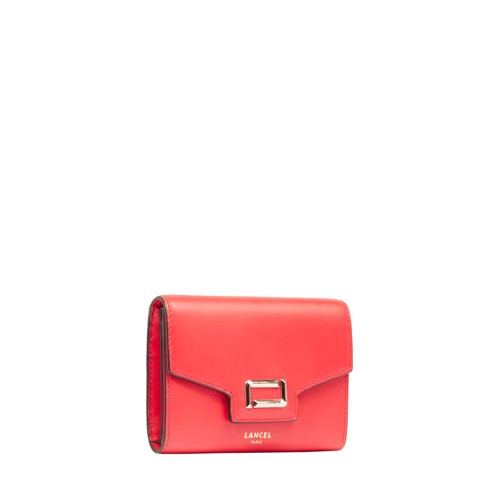 Portefeuille rectangulaire rabat angèle de lancel en cuir LANCEL Rouge