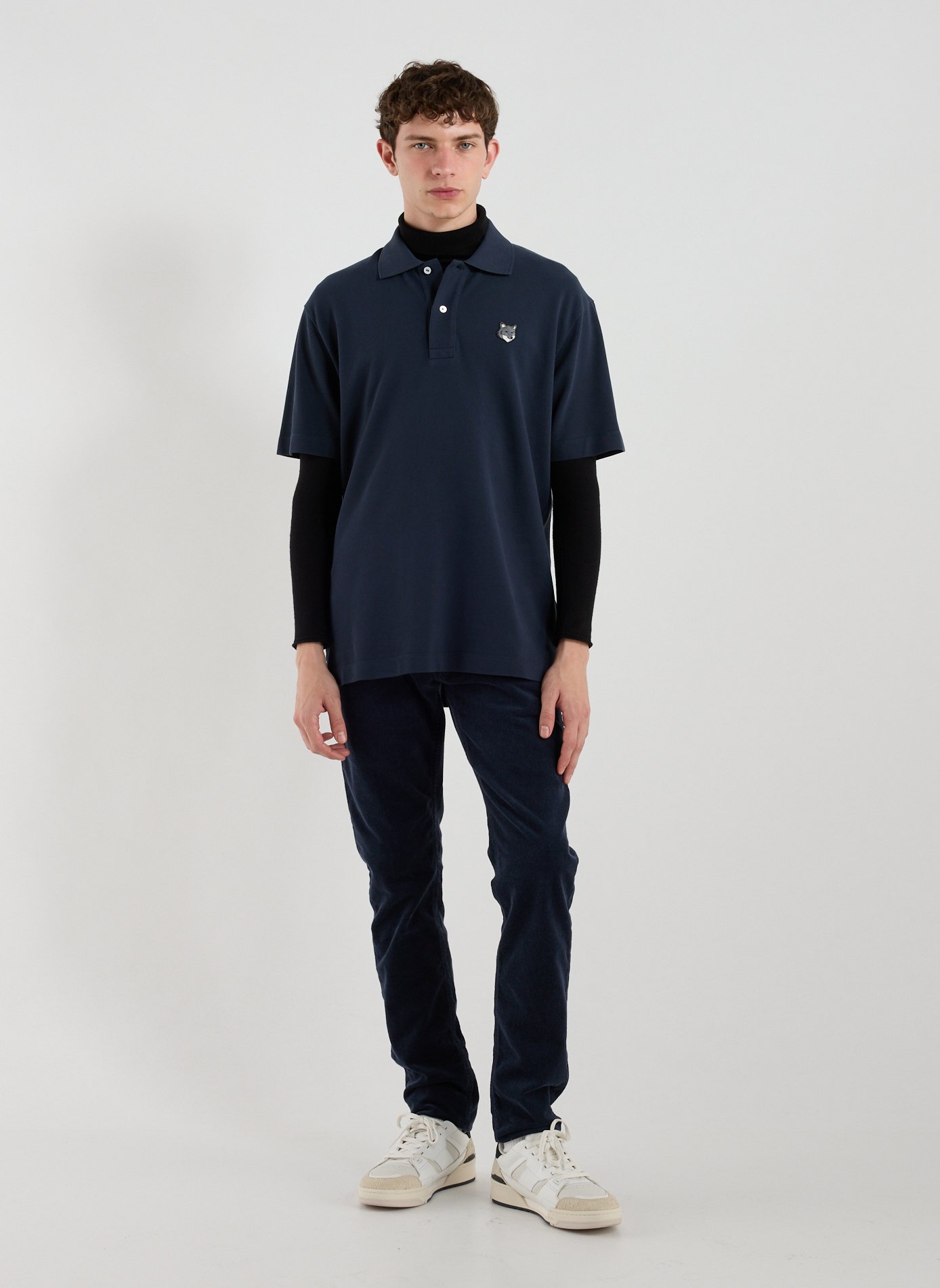  Cotton polo shirt  MAISON KITSUNÉ Blue