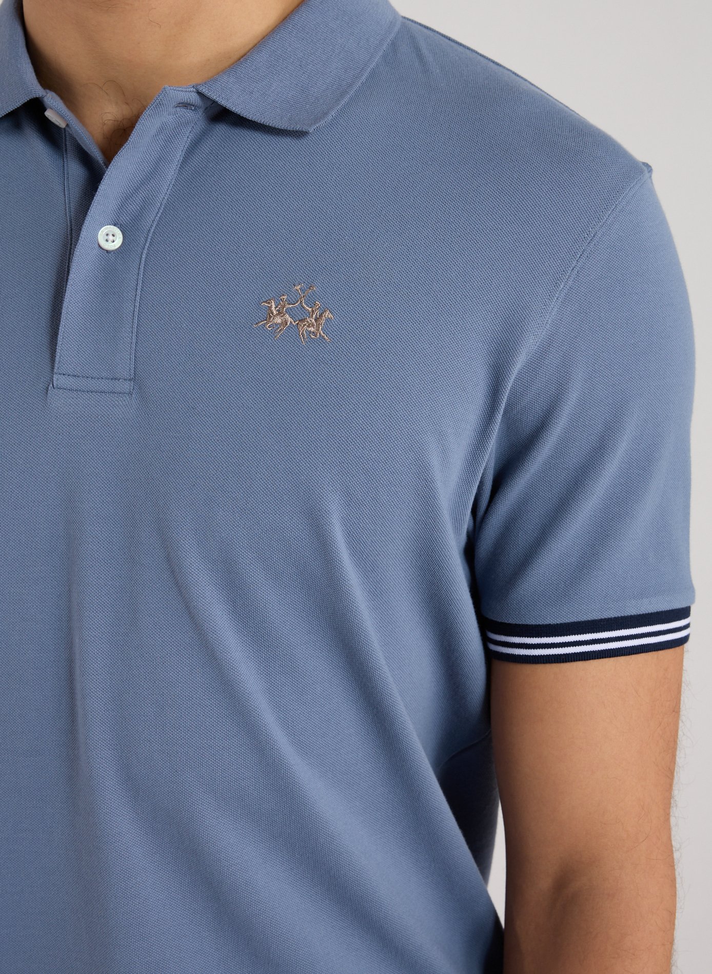 Polo droit en coton mélangé LA MARTINA Bleu