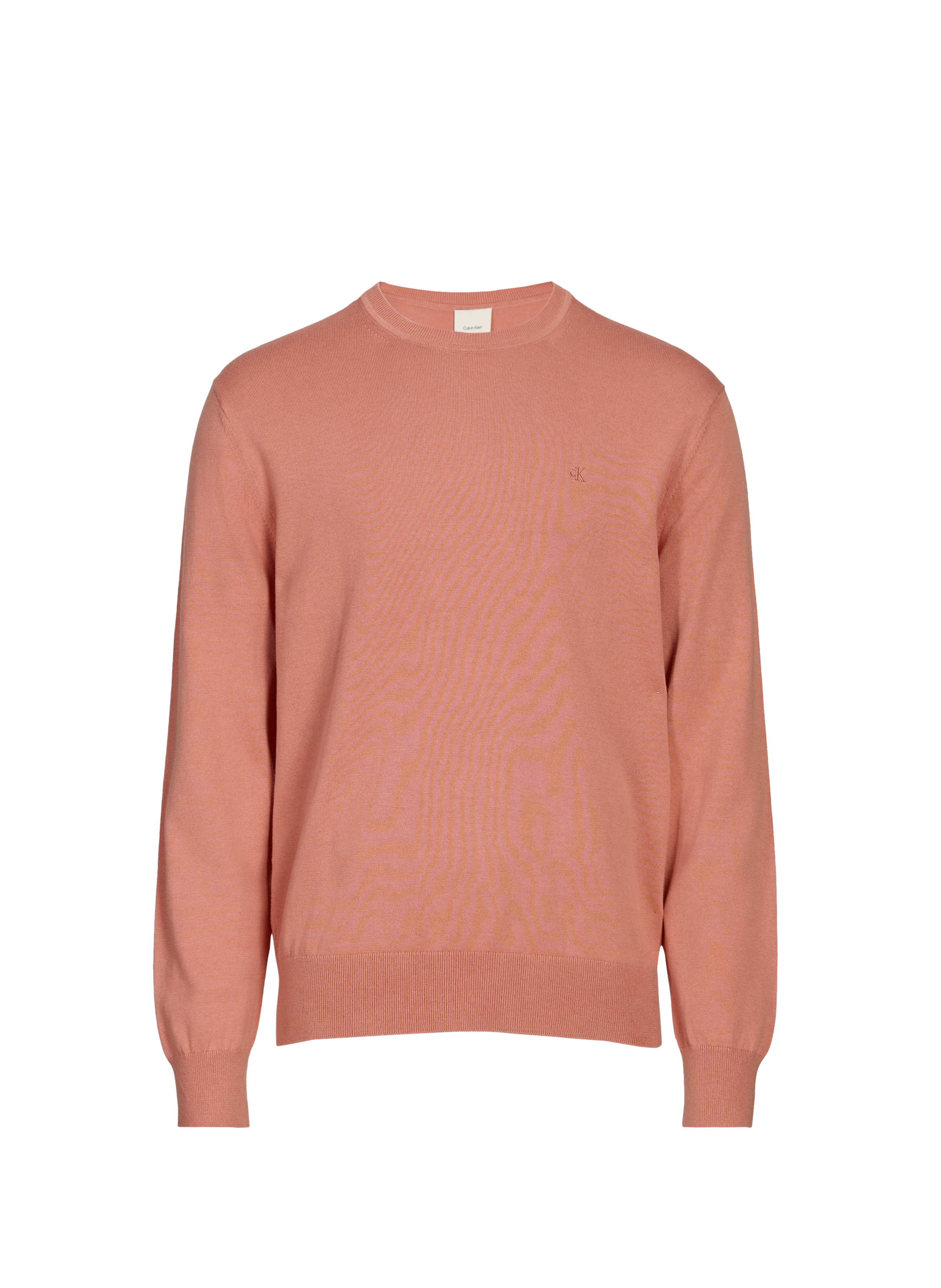 Pull col rond en coton CALVIN KLEIN Orange