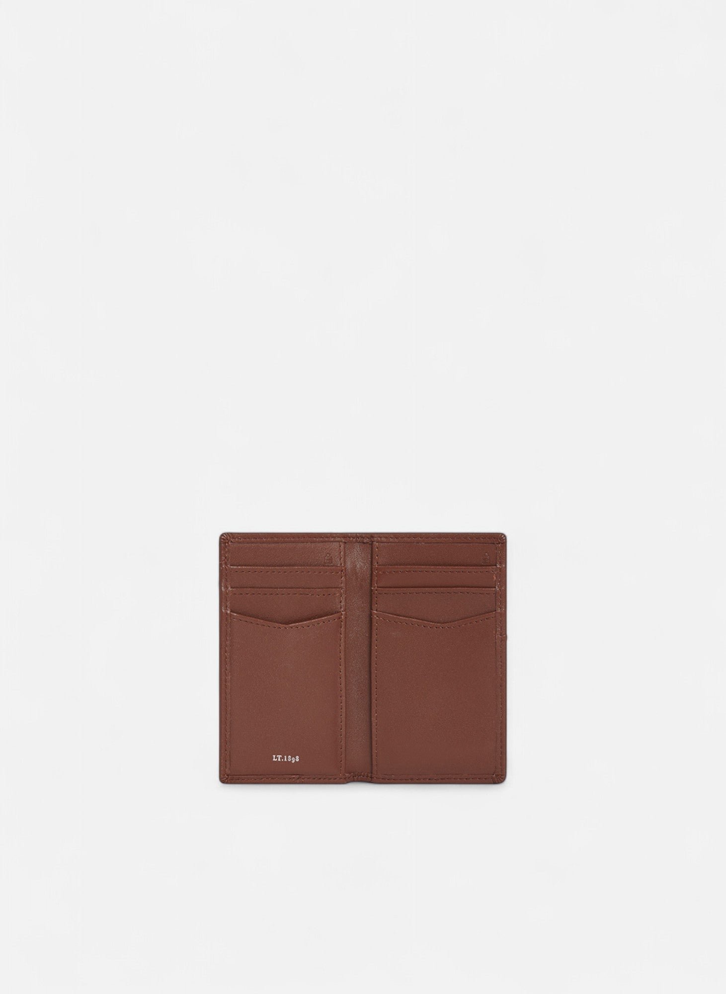 Porte cartes vertical charlotte en cuir lisse LE TANNEUR Marron