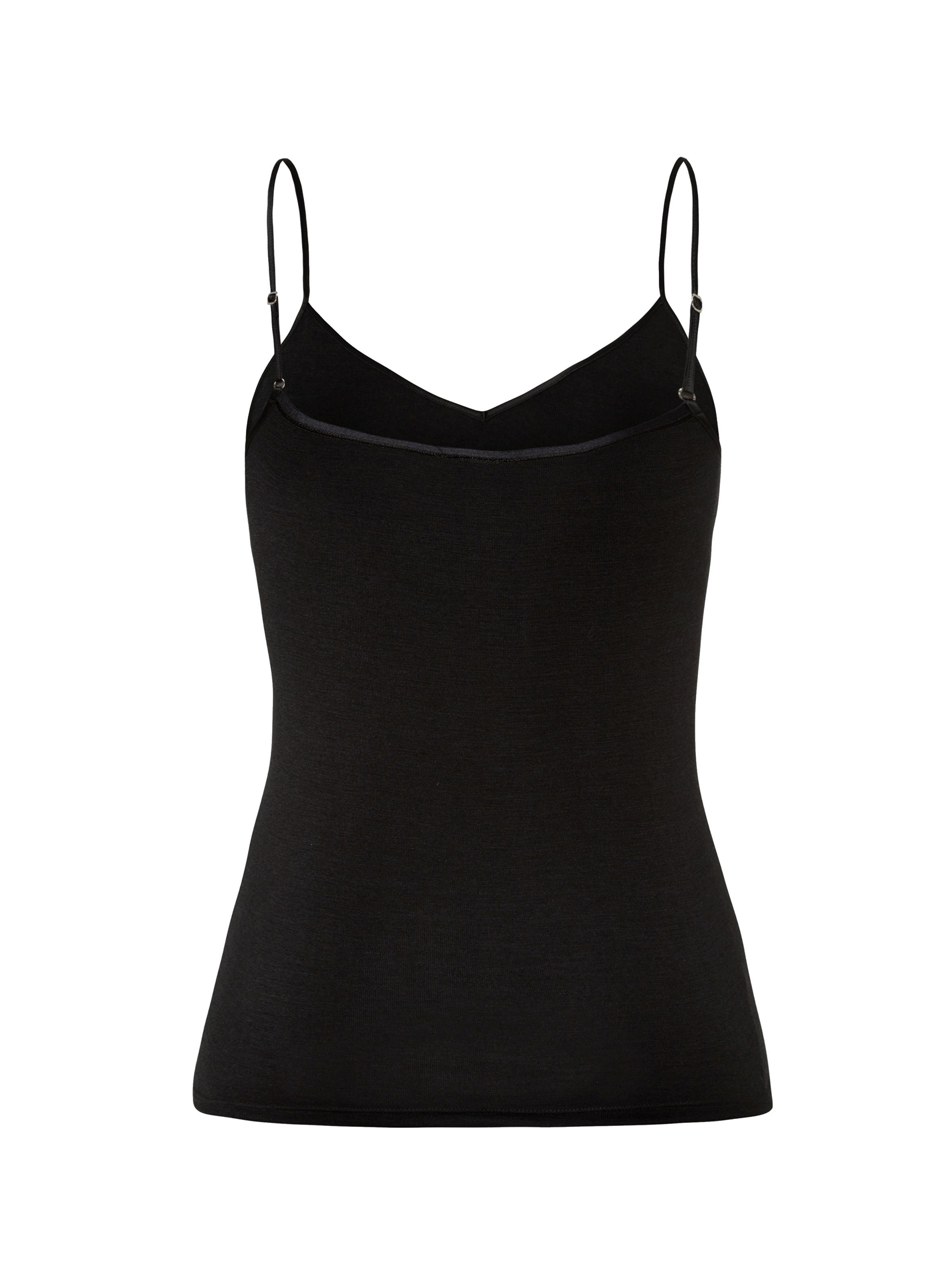 Wool and silk tank top HANRO Black