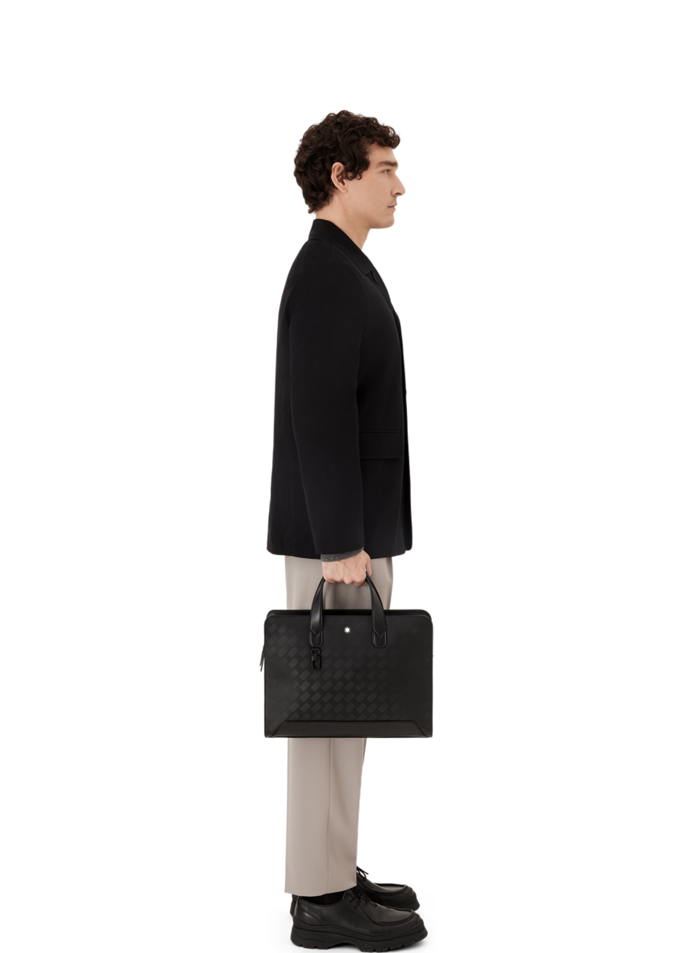 Porte documents fin en cuir MONTBLANC Noir