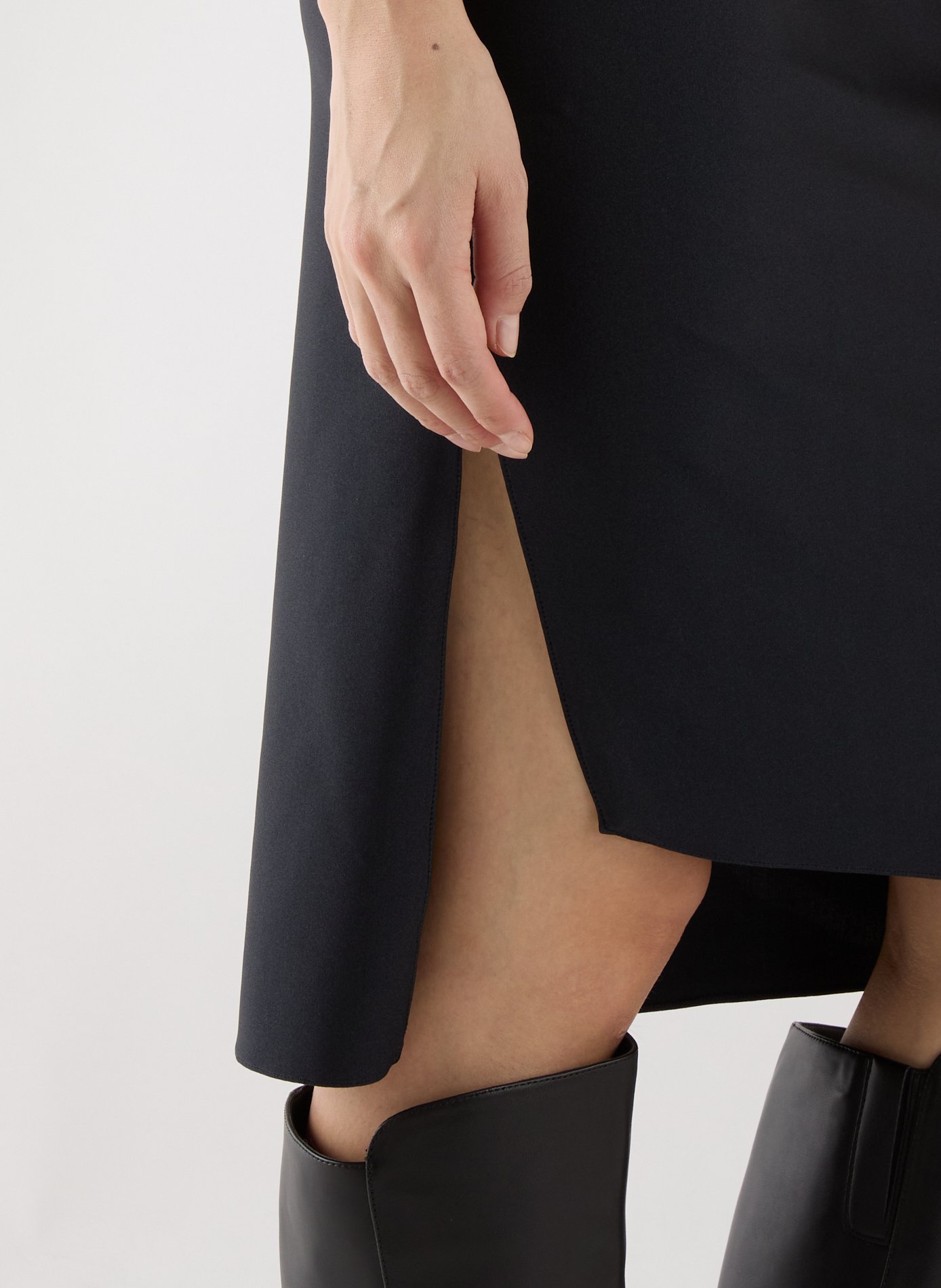 Satin midi dress COPERNI Black